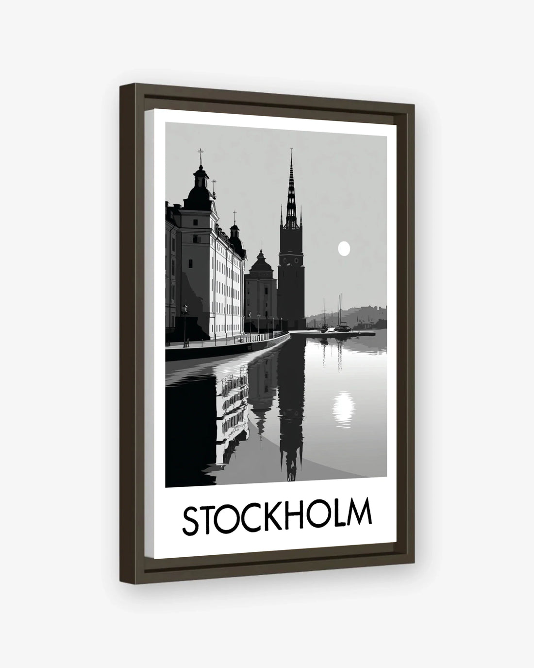 Stockholm espresso frame canvas