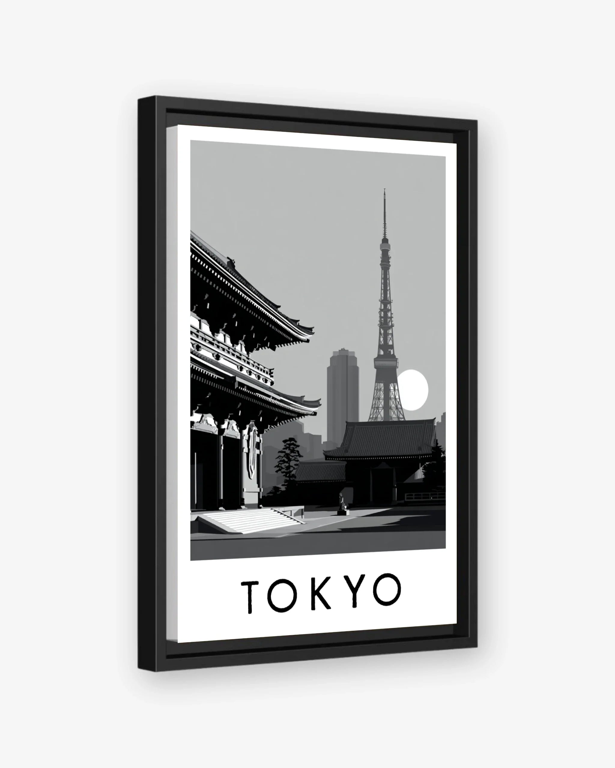 Tokyo black frame canvas