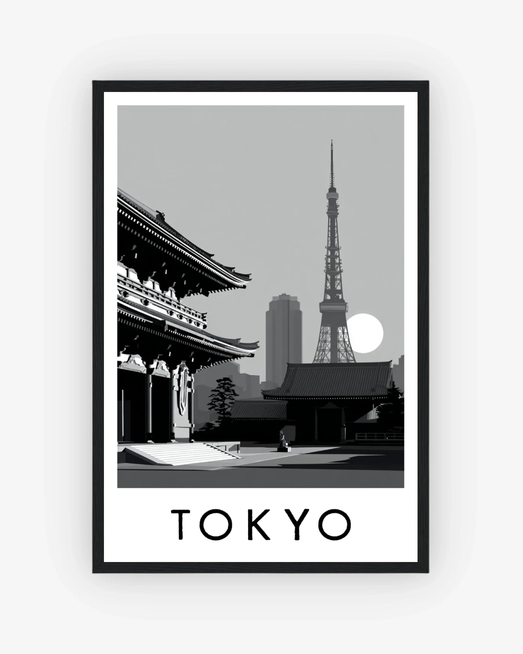 Tokyo black frame poster