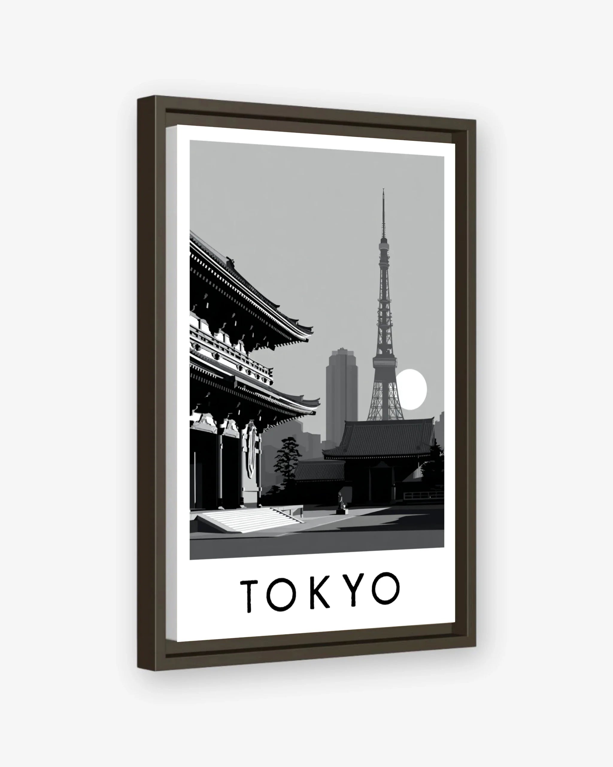 Tokyo espresso frame canvas