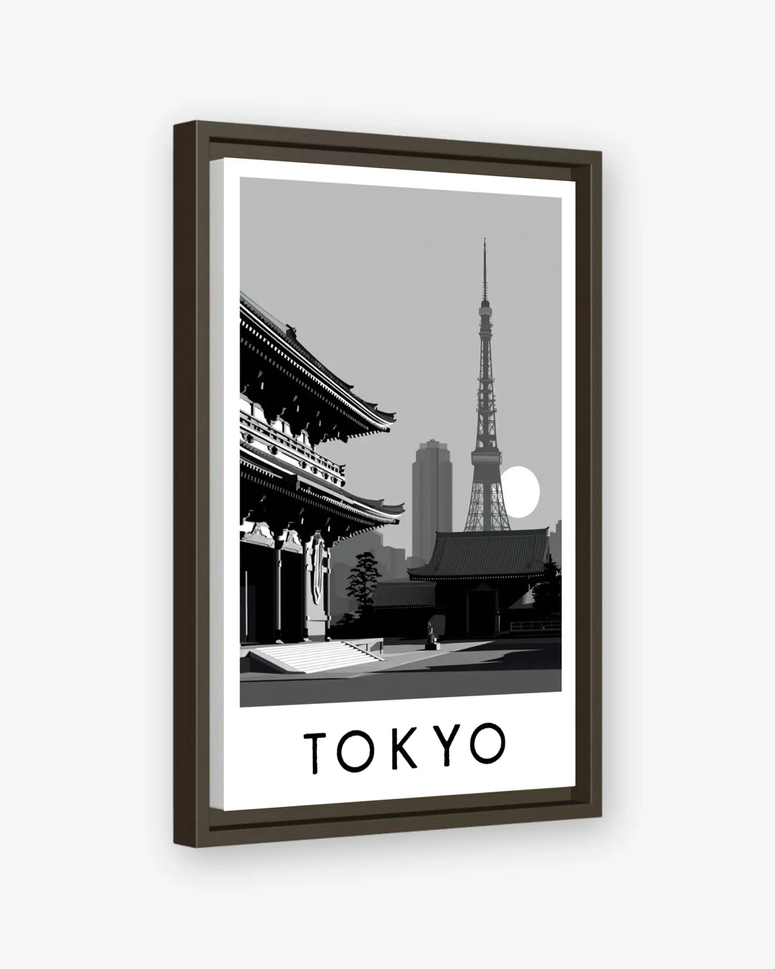 Tokyo espresso frame canvas