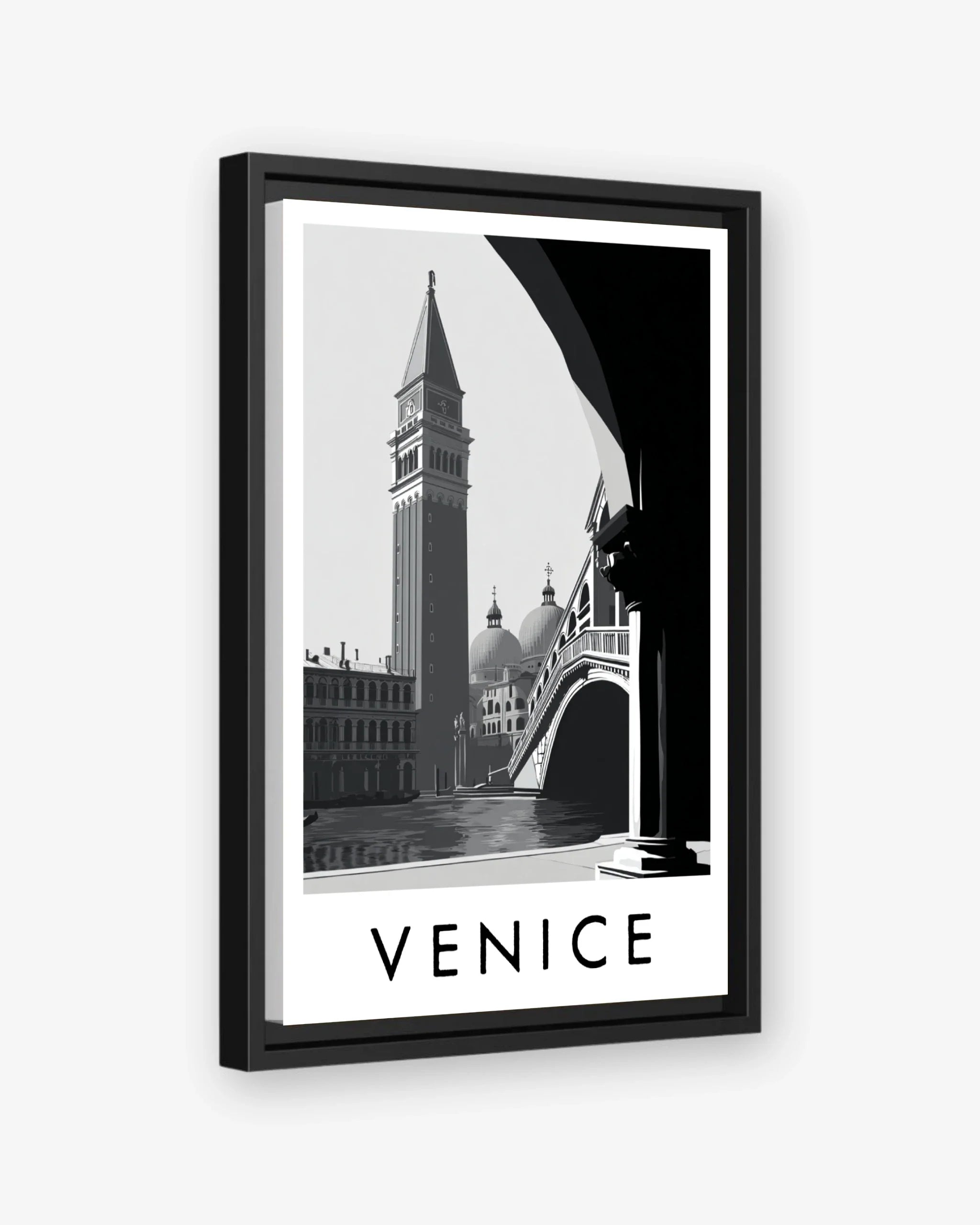 Venice black frame canvas