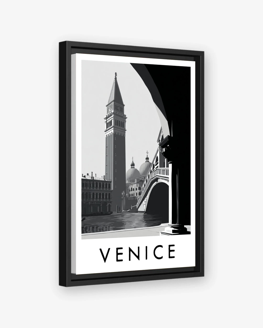 Venice black frame canvas