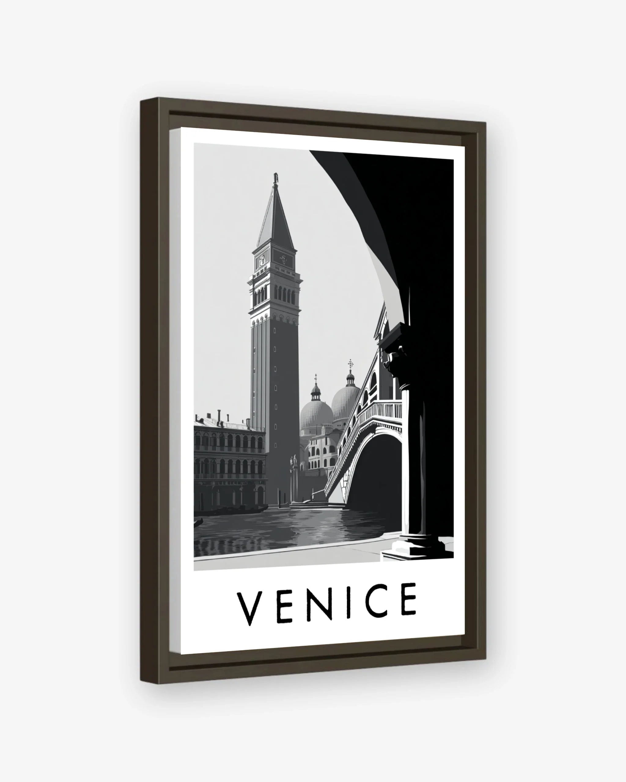 Venice espresso frame canvas
