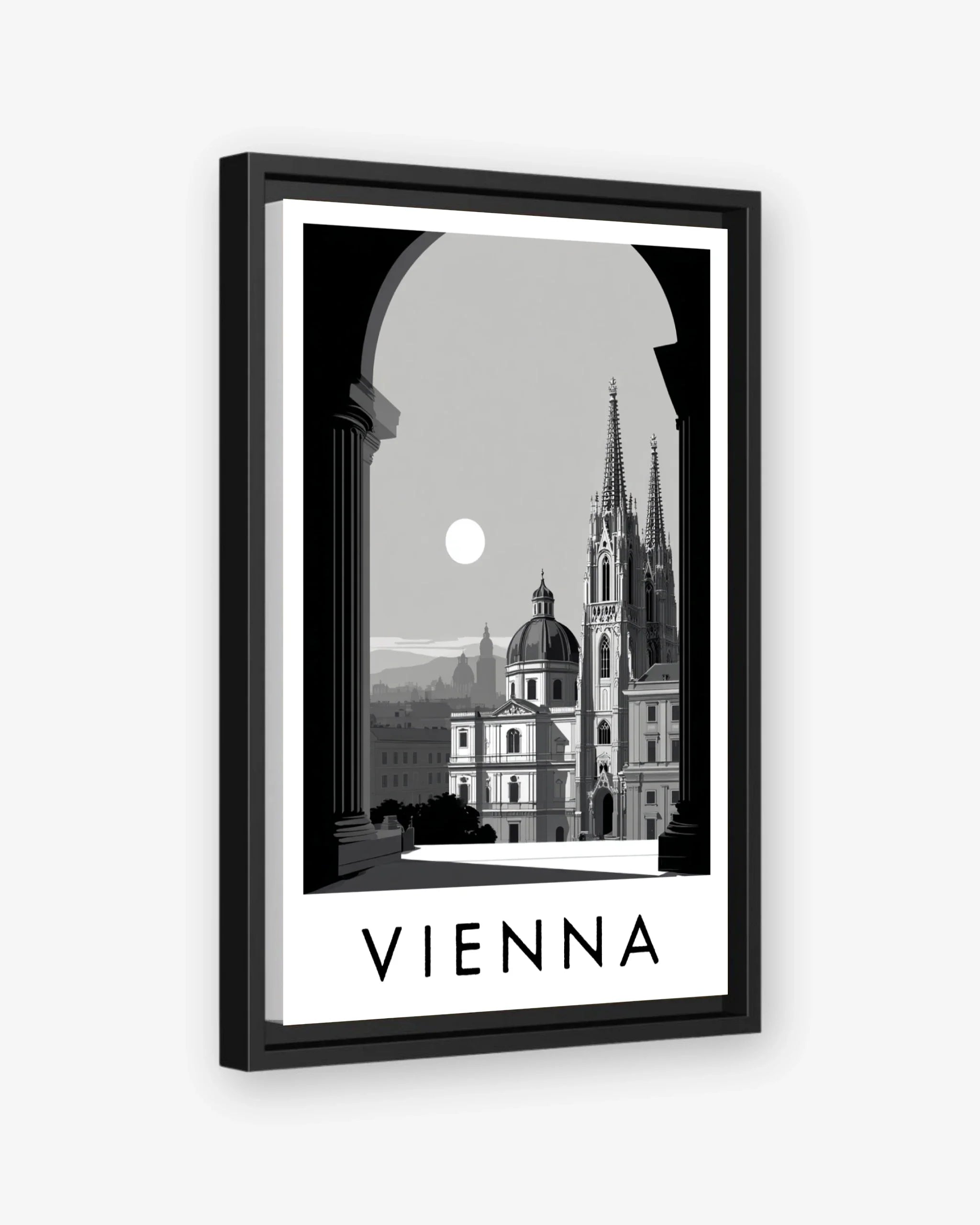 Vienna black frame canvas