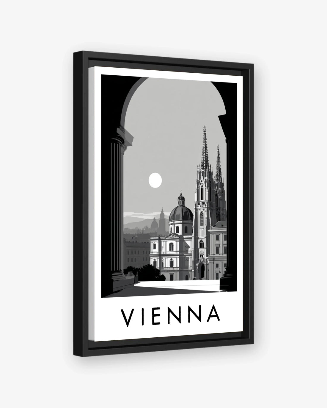 Vienna black frame canvas
