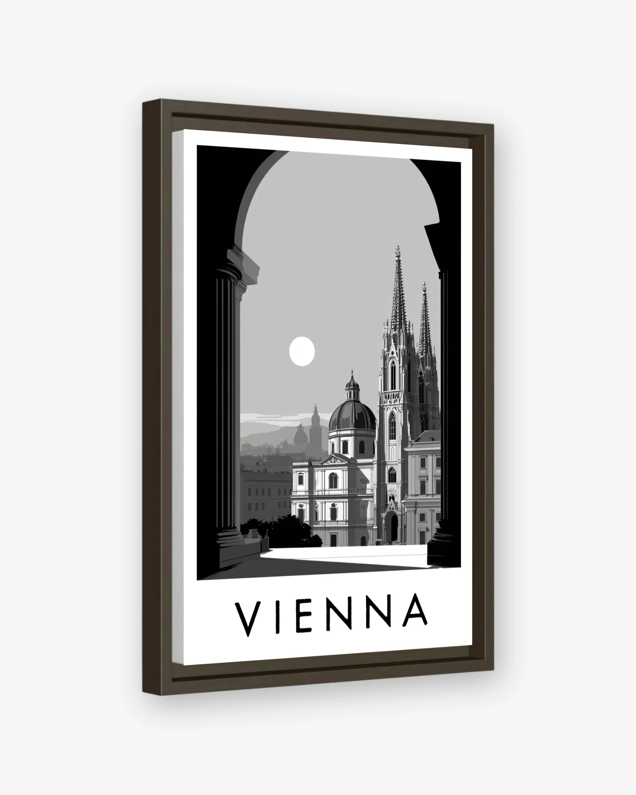 Vienna espresso frame canvas