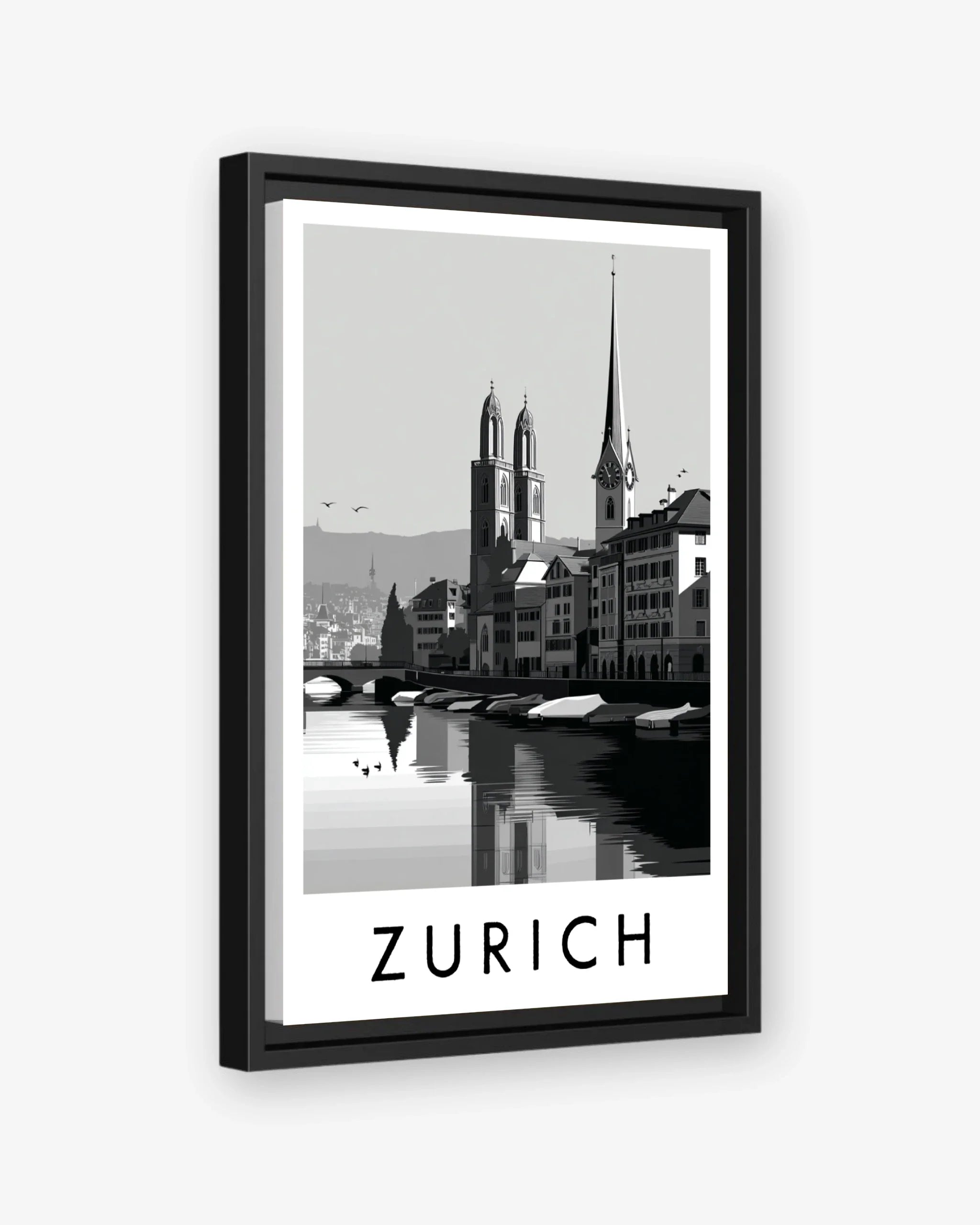 Zurich black frame canvas