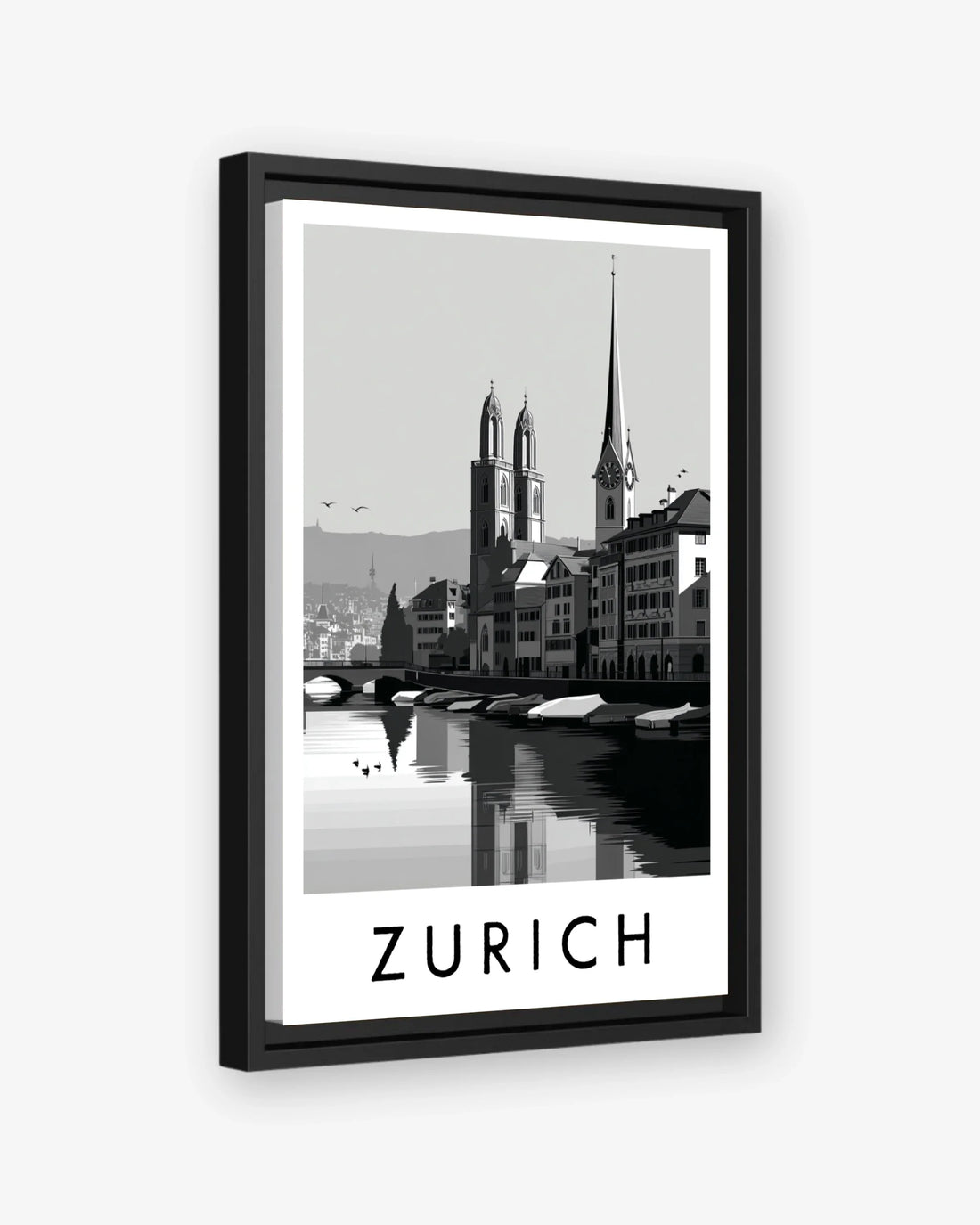 Zurich black frame canvas
