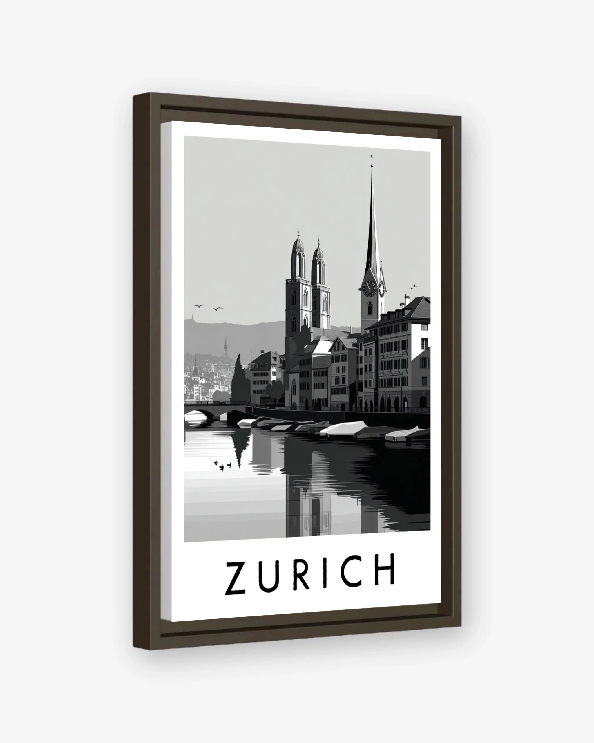 Zurich espresso frame canvas