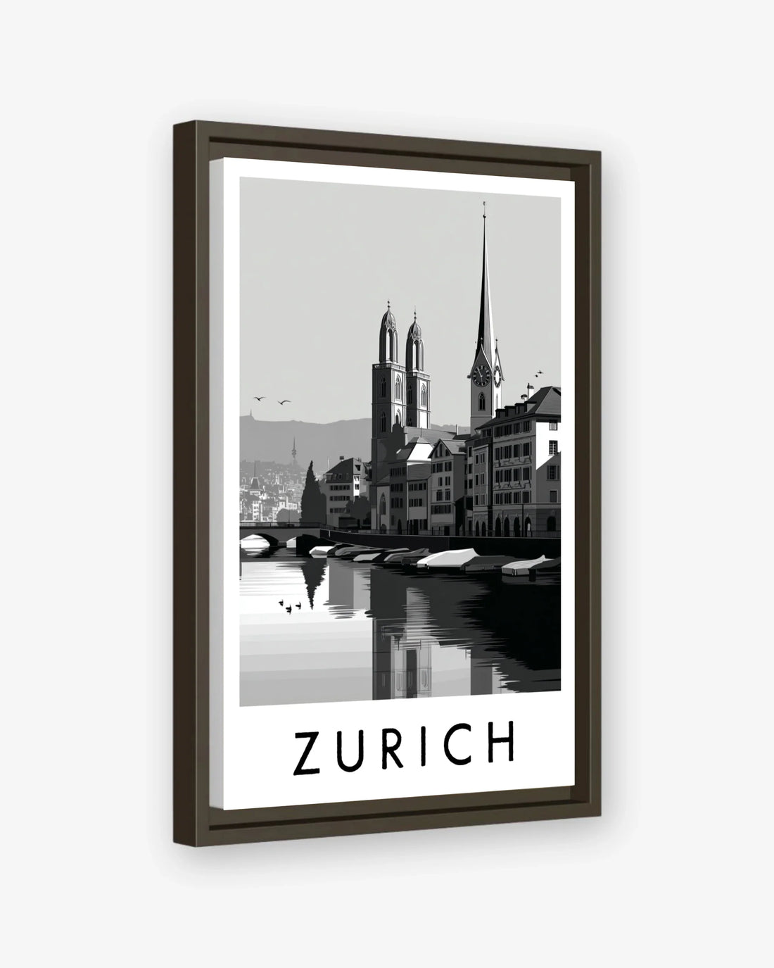 Zurich espresso frame canvas
