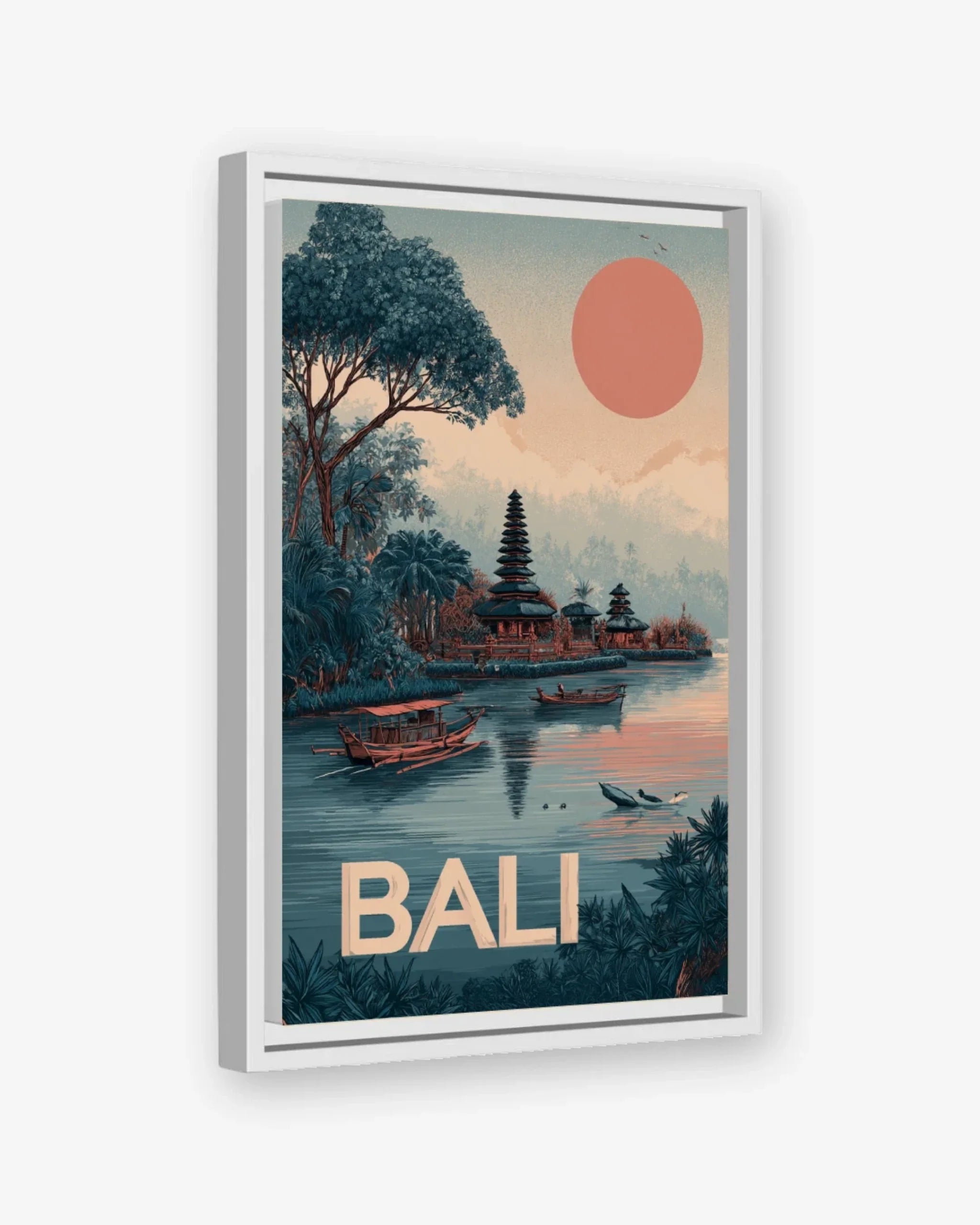 Bali, Indonesia Canvas White Frame Nomad Haus