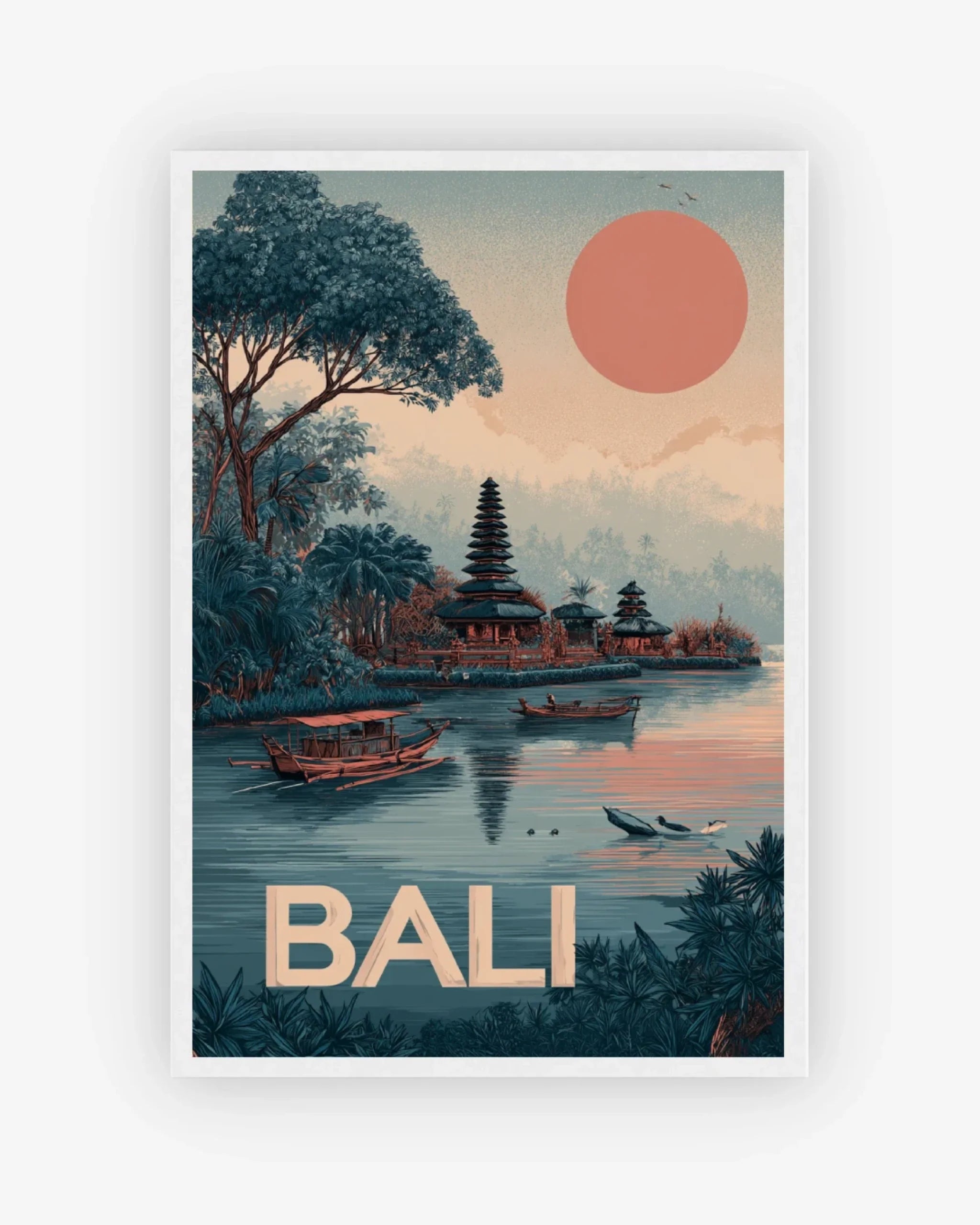 Bali, Indonesia Poster White Frame Nomad Haus