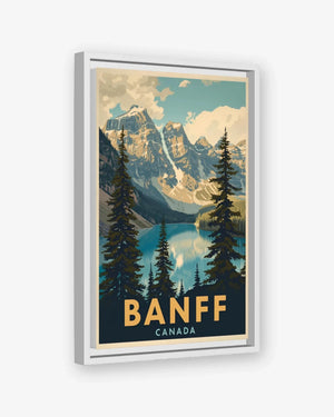 Banff Moraine Lake, Canada Canvas White Frame Nomad Haus