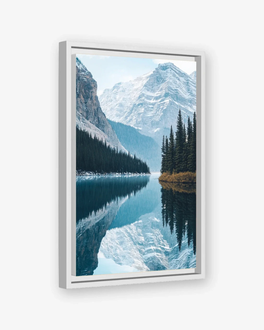 Banff Tranquility Canvas White Frame Nomad Haus