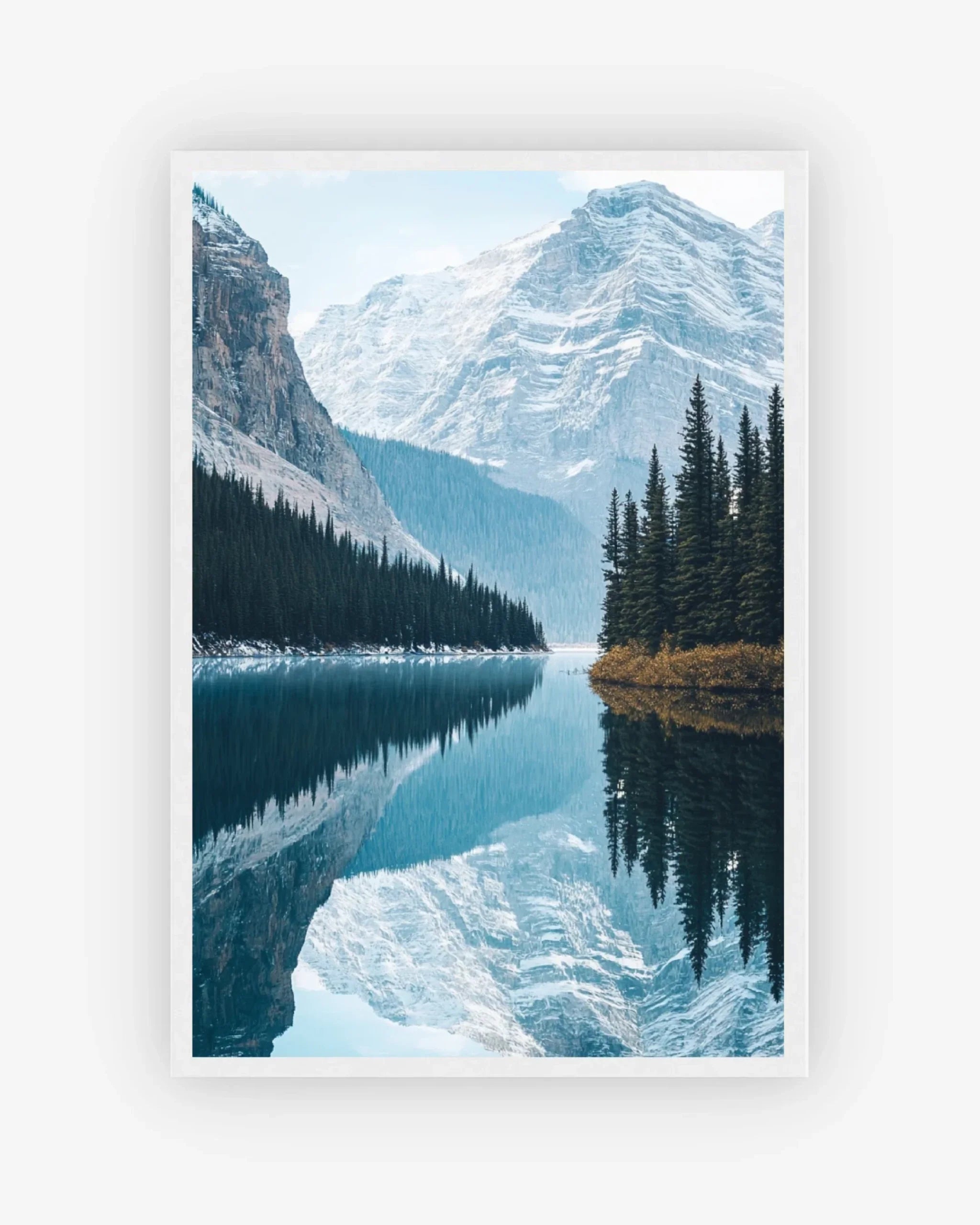 Banff Tranquility Poster White Frame Nomad Haus