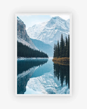 Banff Tranquility Poster White Frame Nomad Haus