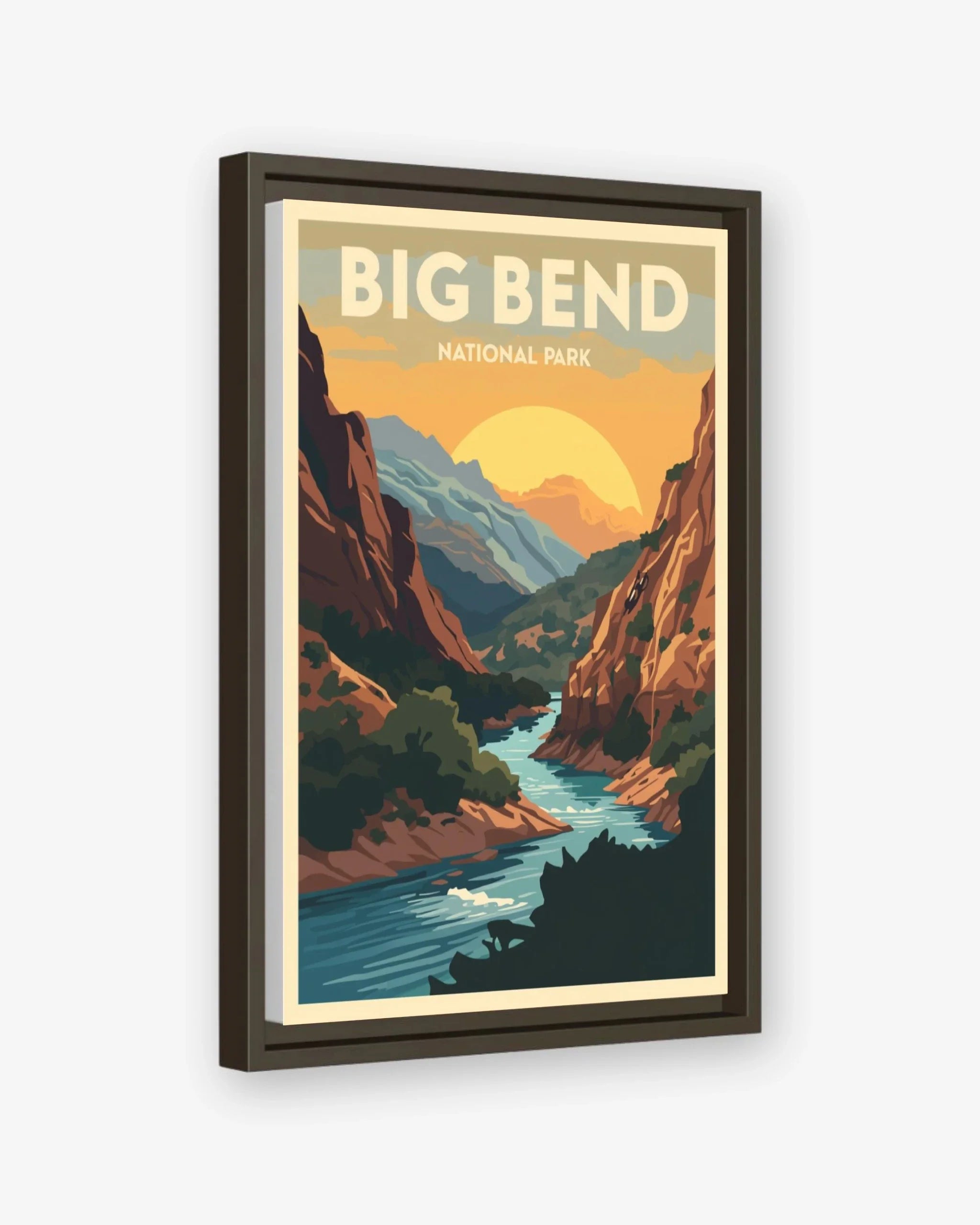 Big_Bend_National_Park_USA canvas with espresso frame