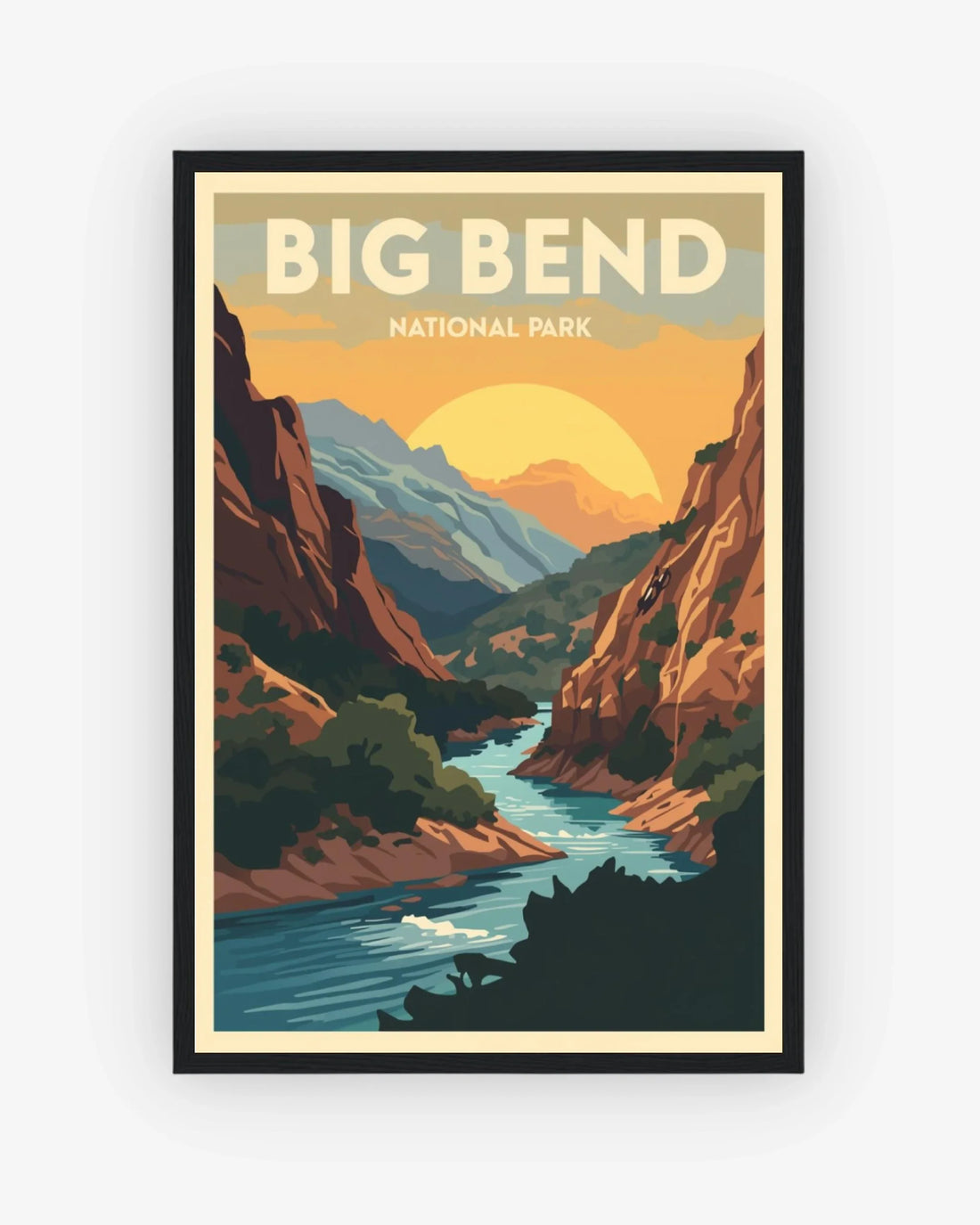 Big_Bend_National_Park_USA poster with black frame