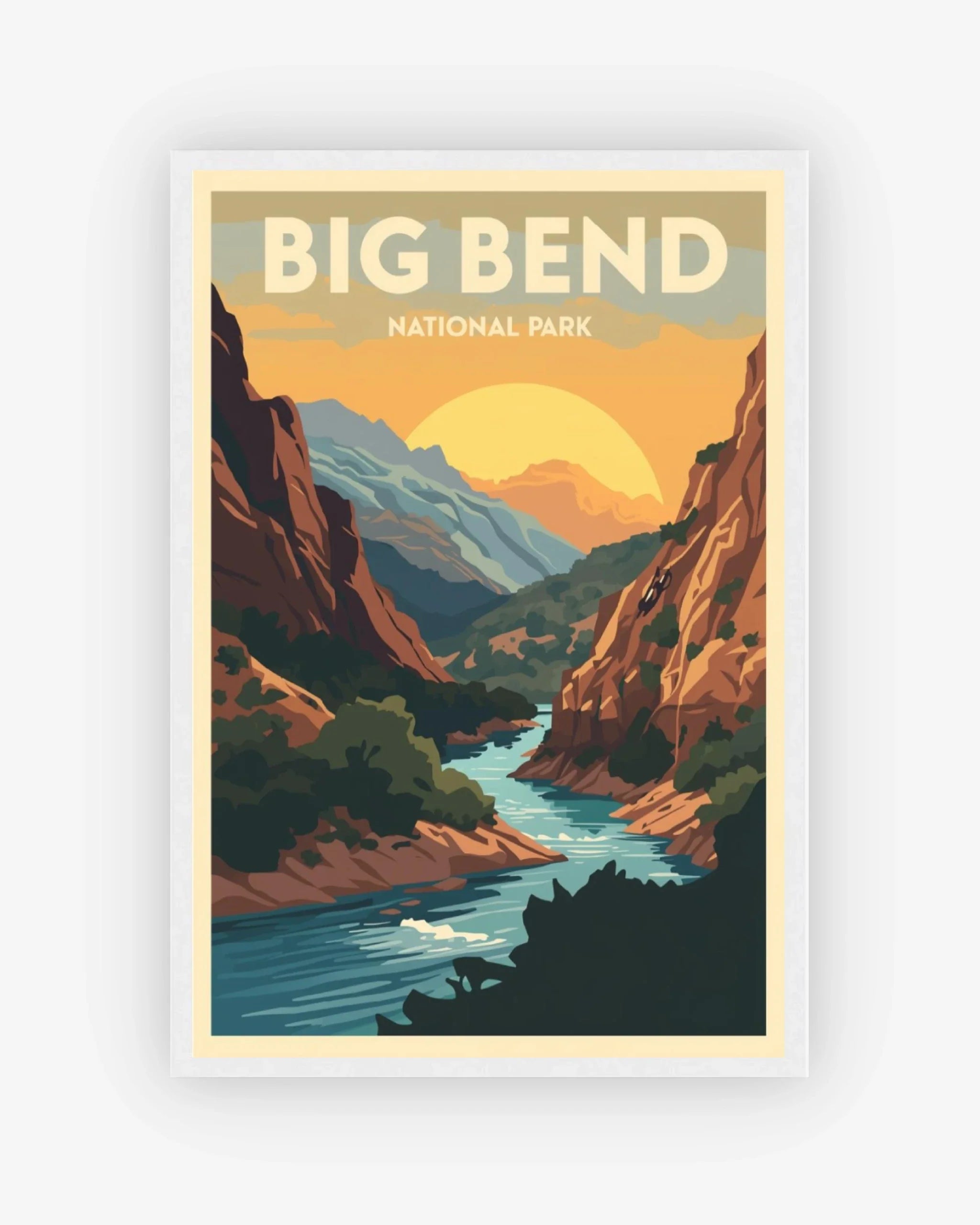 Big_Bend_National_Park_USA poster with white frame