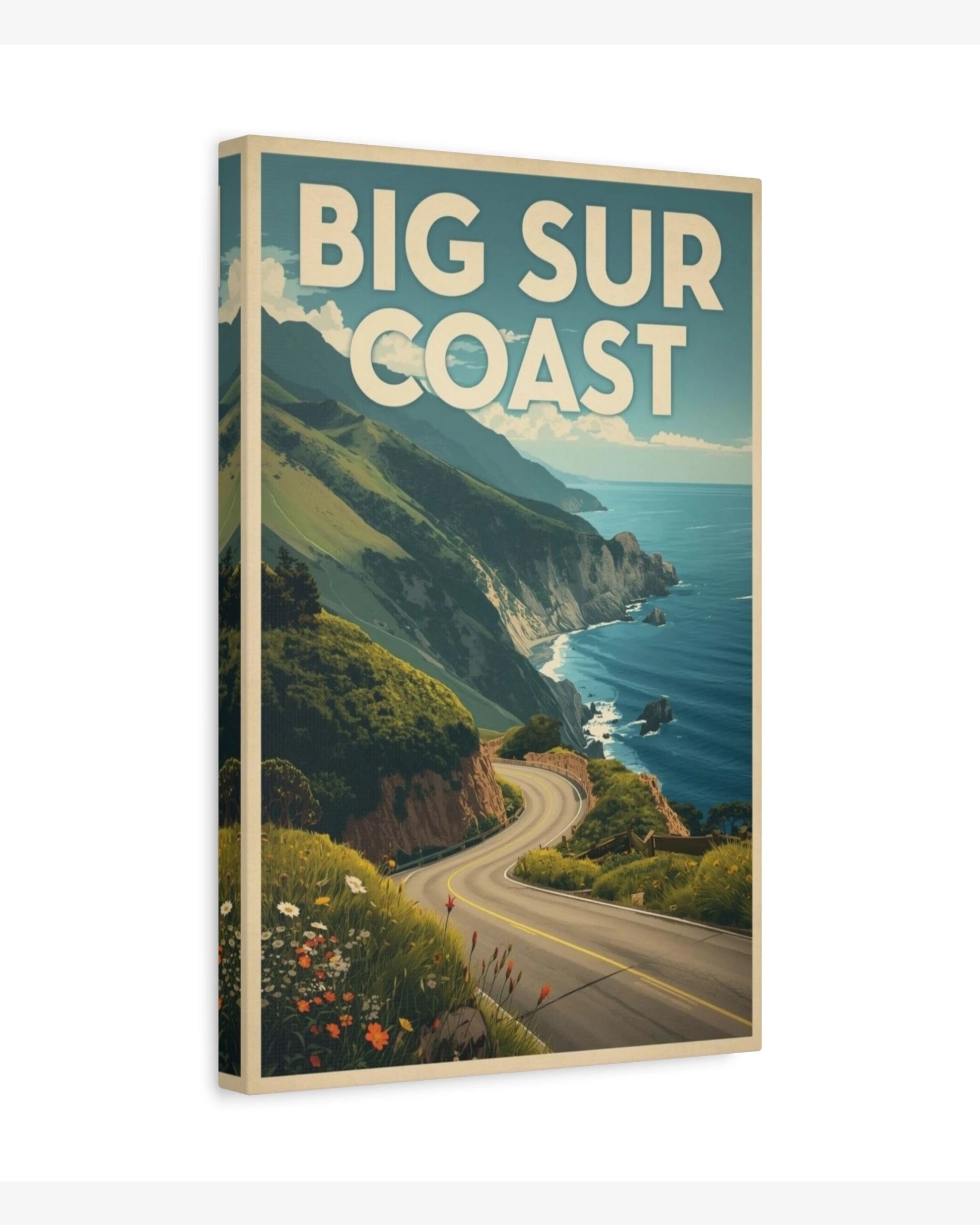 Big Sur Coast travel poster canvas