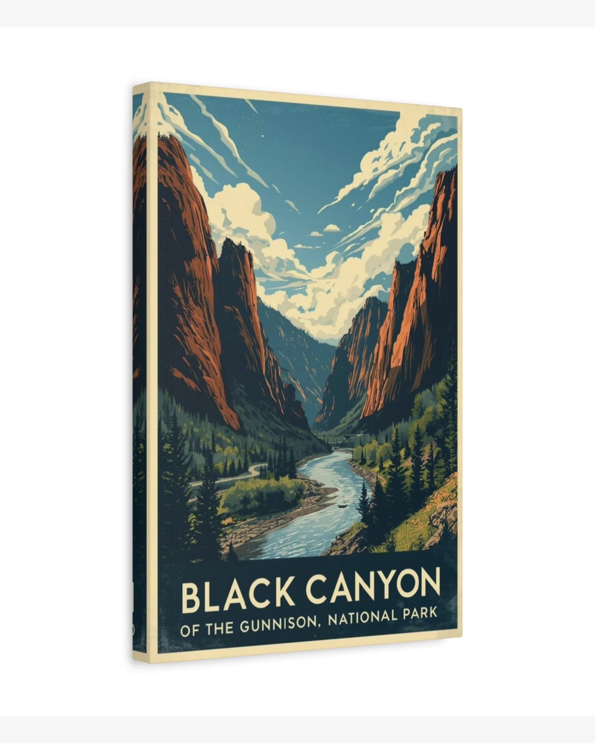 Black Canyon Of The Gunnison National Park, USA Canvas Nomad Haus