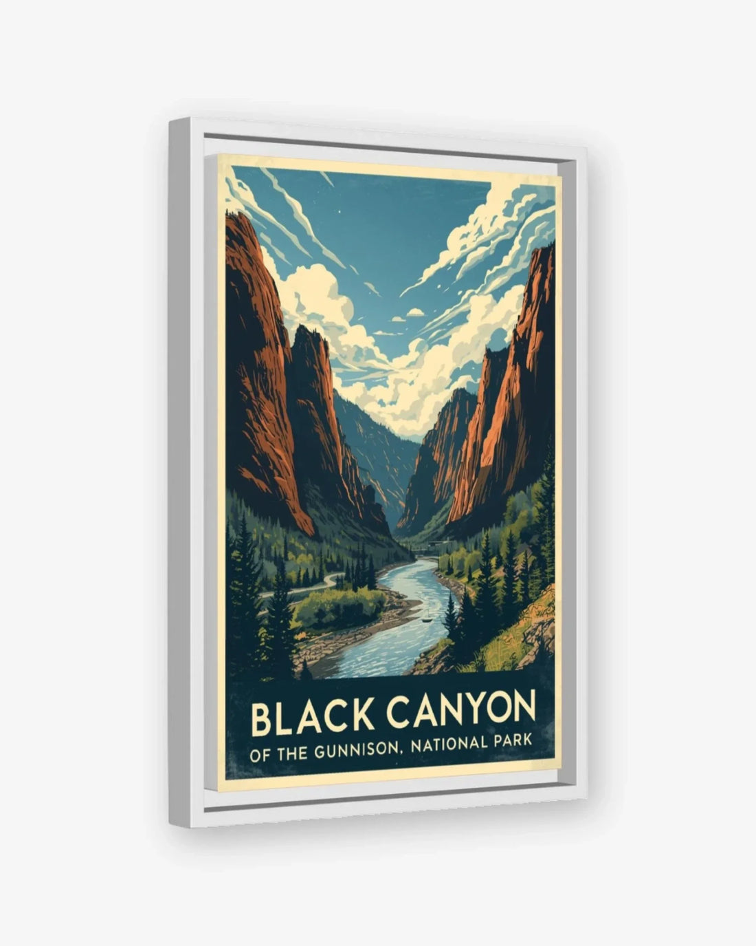 Black Canyon Of The Gunnison National Park, USA Canvas White Frame Nomad Haus