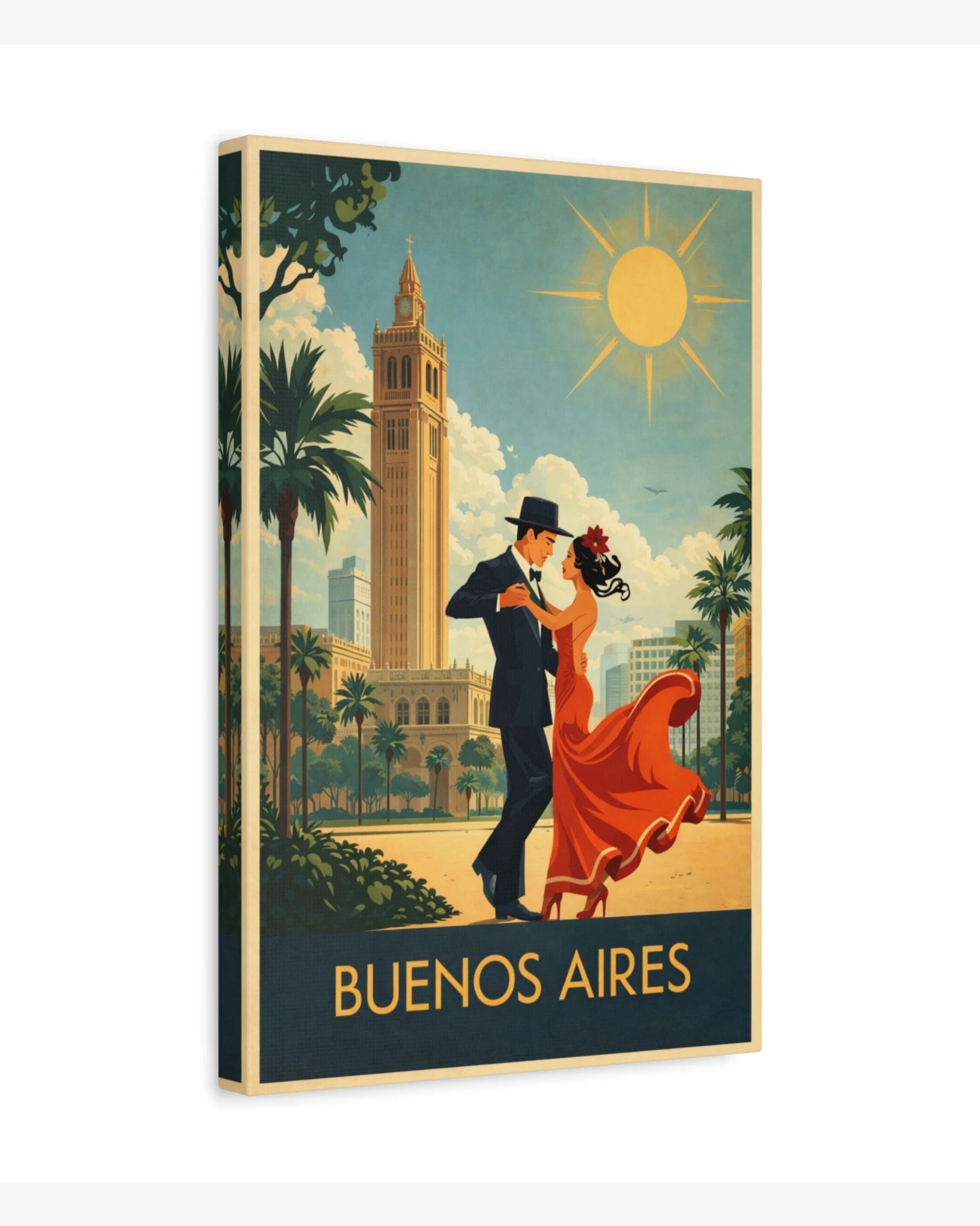 Buenos Aires travel poster canvas