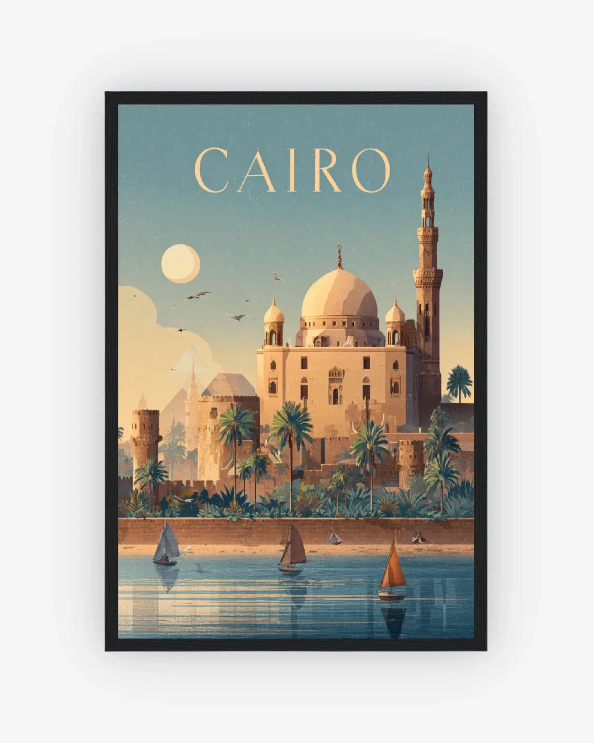 Cairo, Egypt Poster Black Frame Nomad Haus