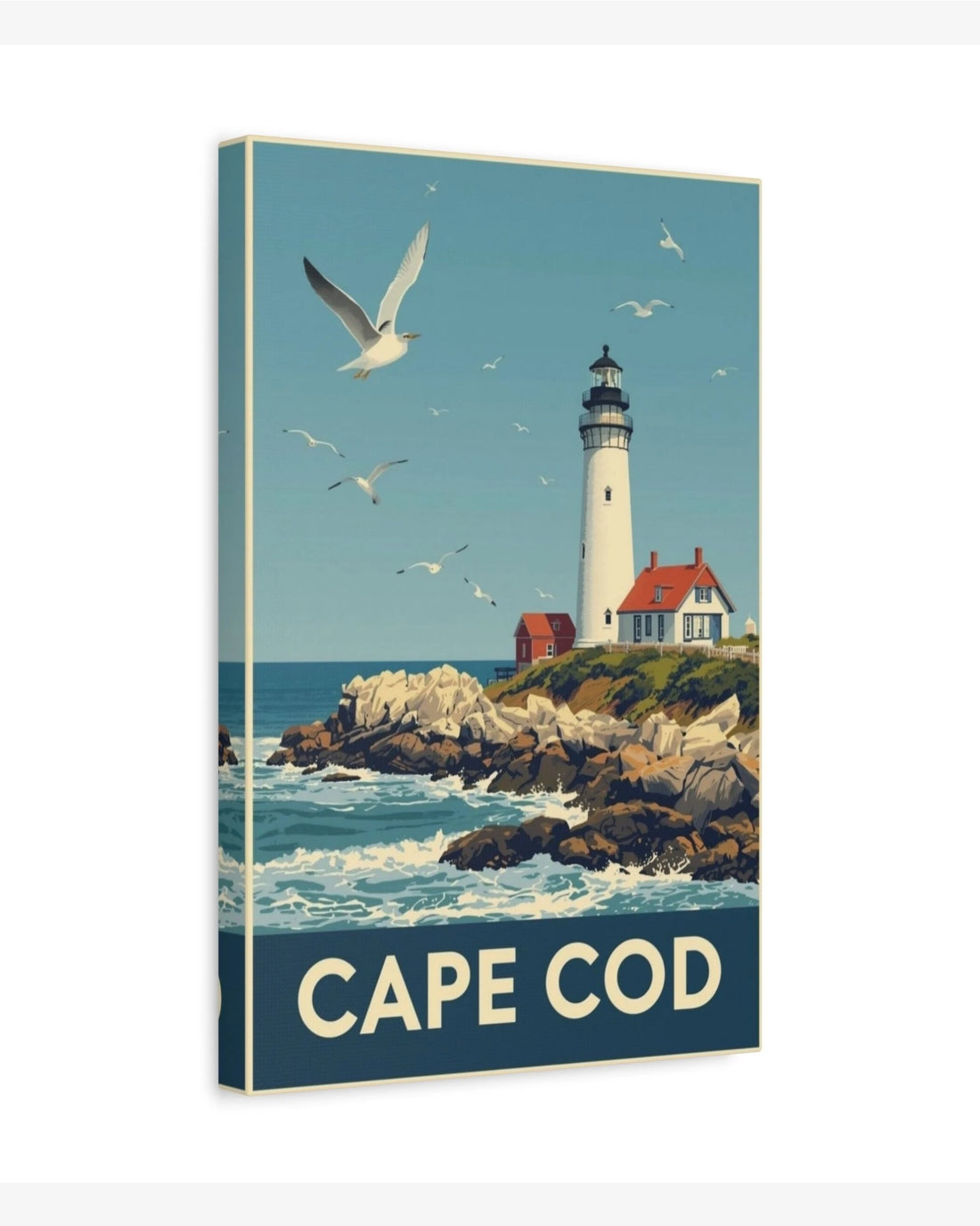 Cape Cod travel poster canvas
