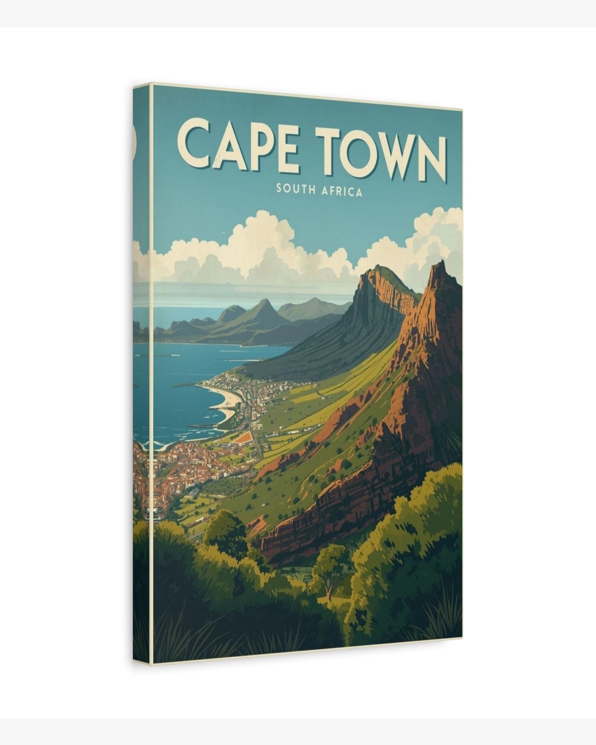 Cape Town South Africa travel poster canvas