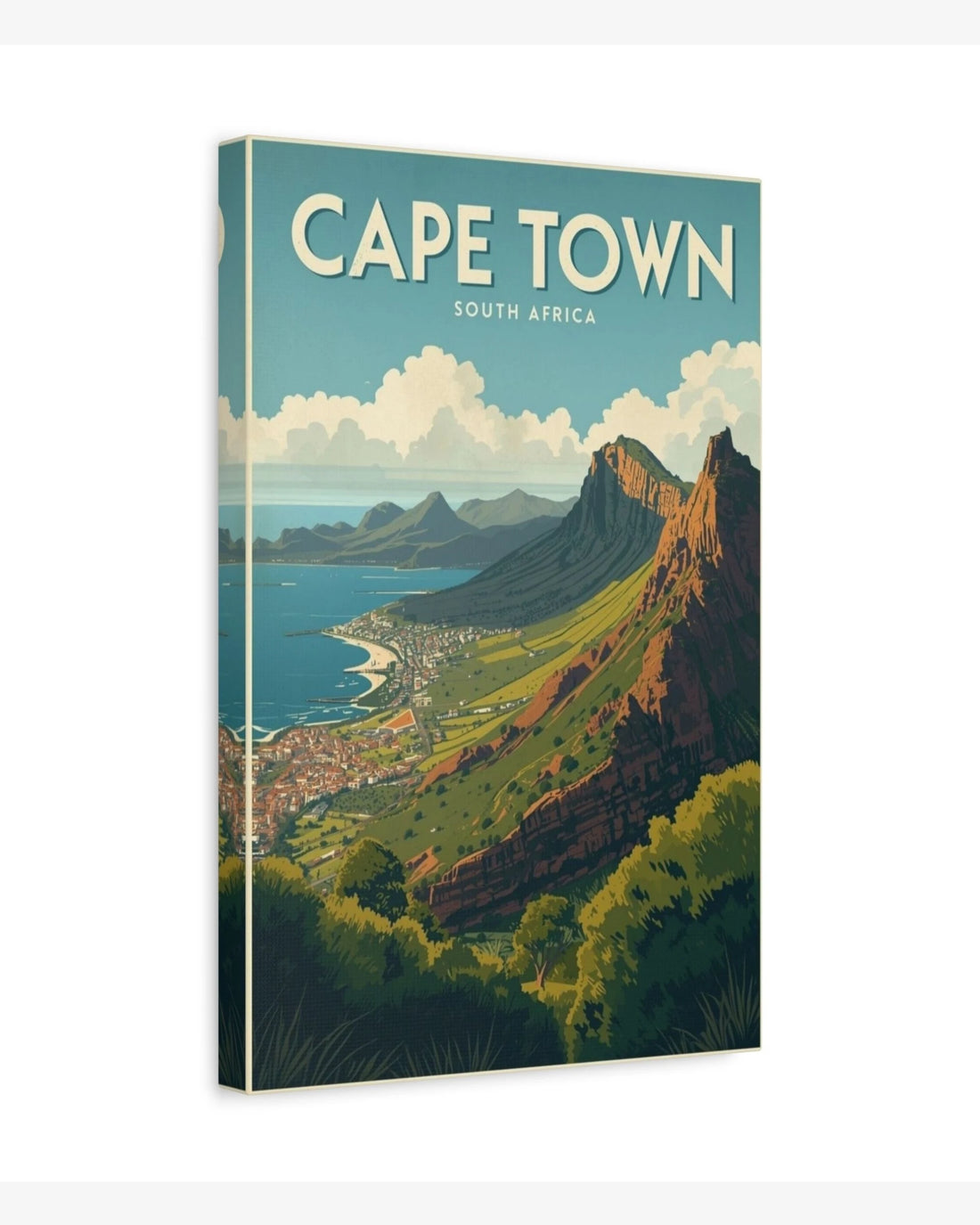 Cape Town South Africa travel poster canvas