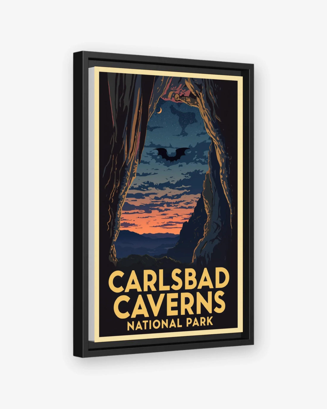 Carlsbad_Caverns_National_Park_USA canvas with black frame