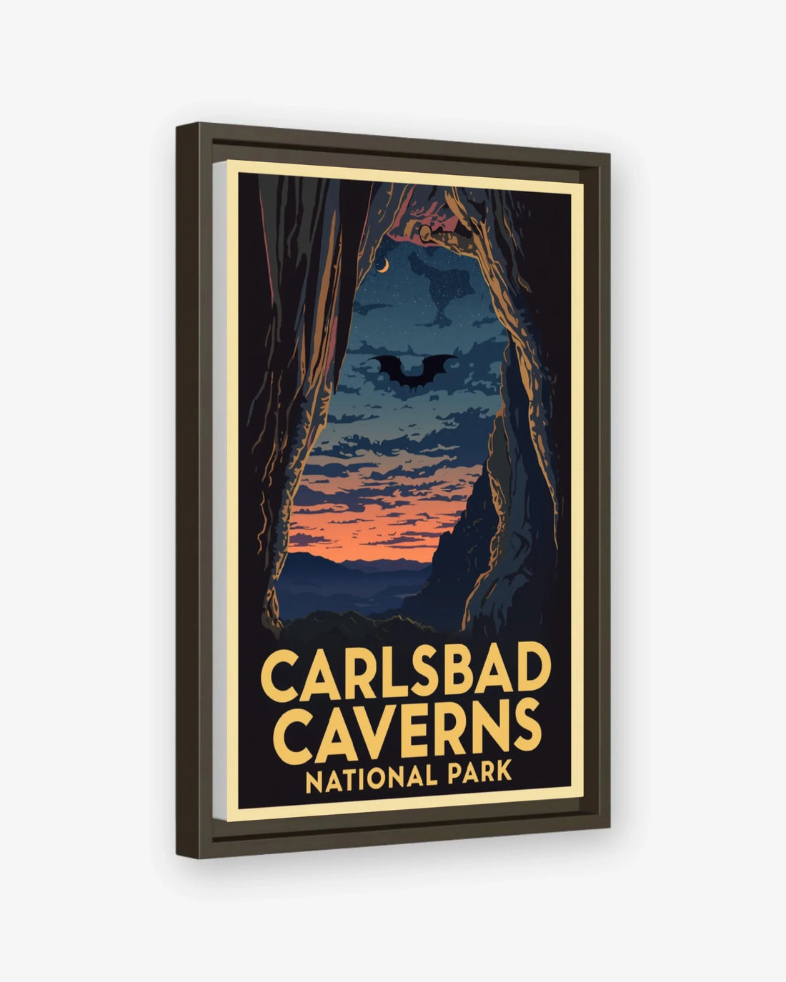 Carlsbad_Caverns_National_Park_USA canvas with espresso frame