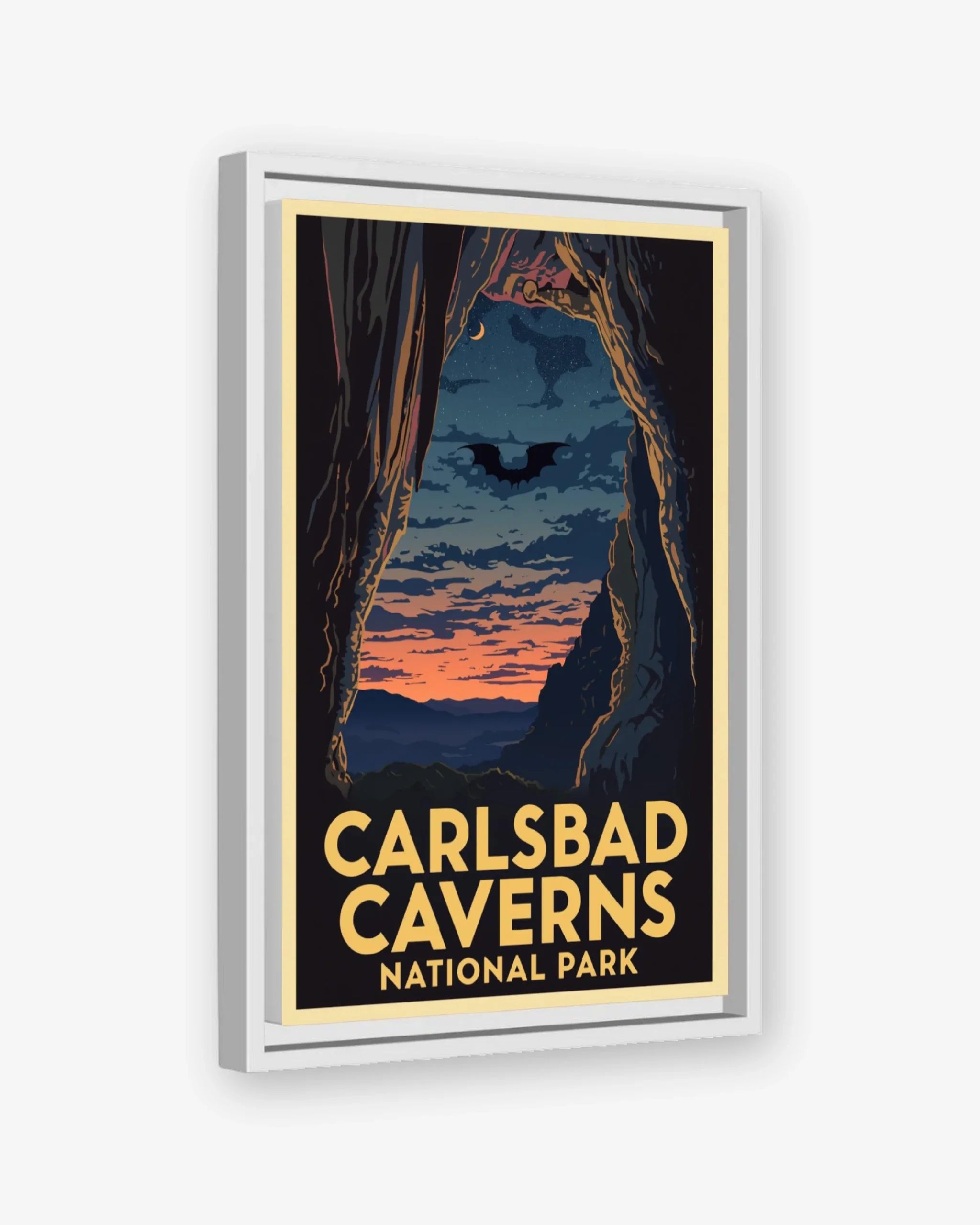 Carlsbad_Caverns_National_Park_USA canvas with white frame