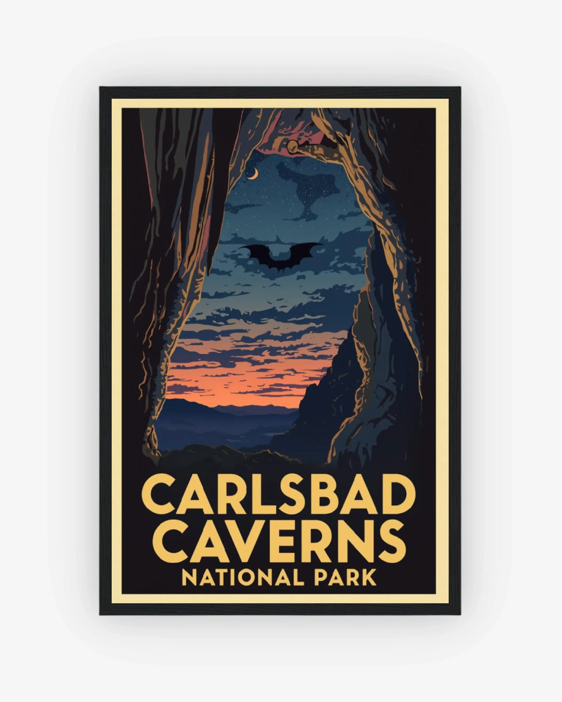 Carlsbad_Caverns_National_Park_USA poster with black frame