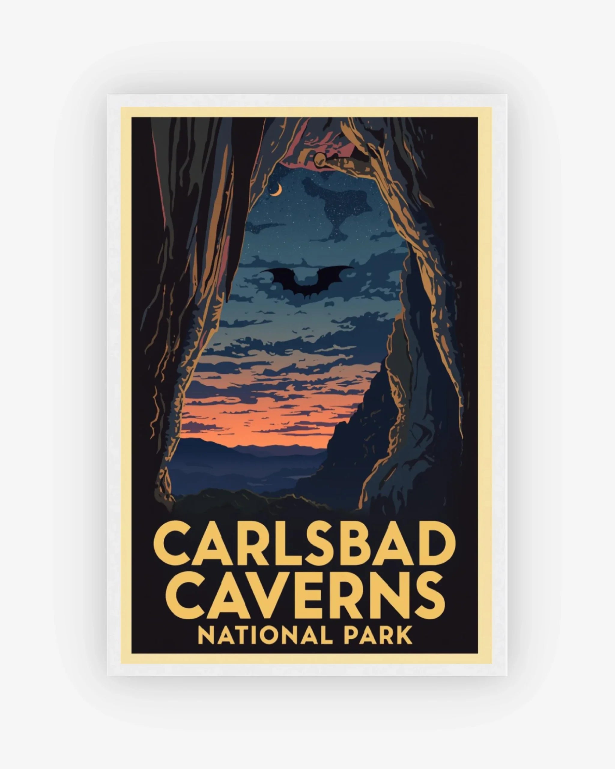 Carlsbad_Caverns_National_Park_USA poster with white frame