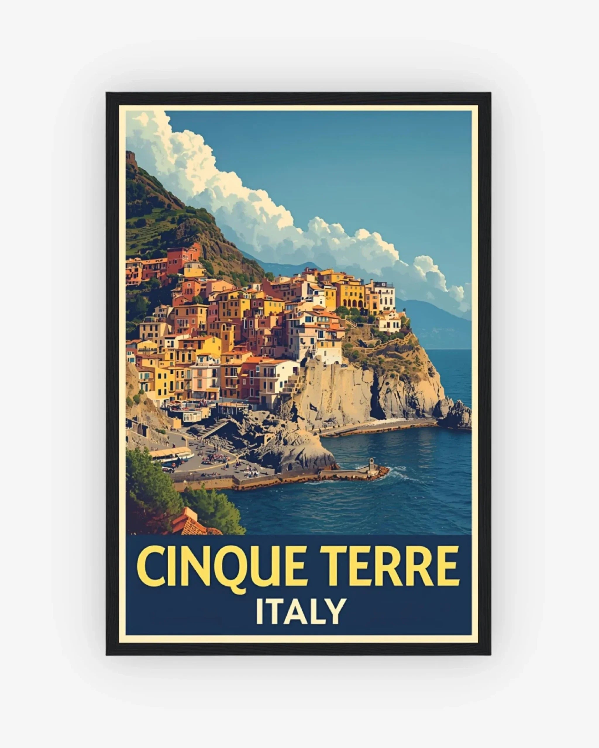 Cinque Terre Manarola, Italy Poster Black Frame Nomad Haus