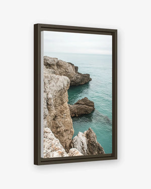 Coastal Calm Canvas Espresso Frame Nomad Haus