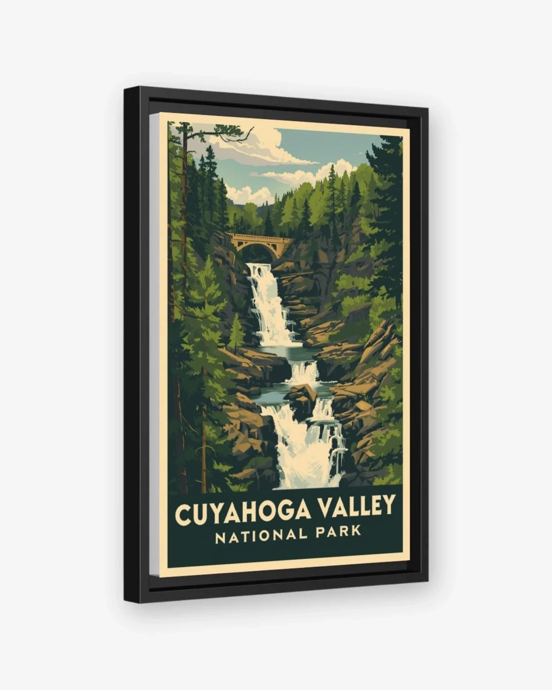 Coyahoga Valley National Park, USA Canvas Black Frame Nomad Haus