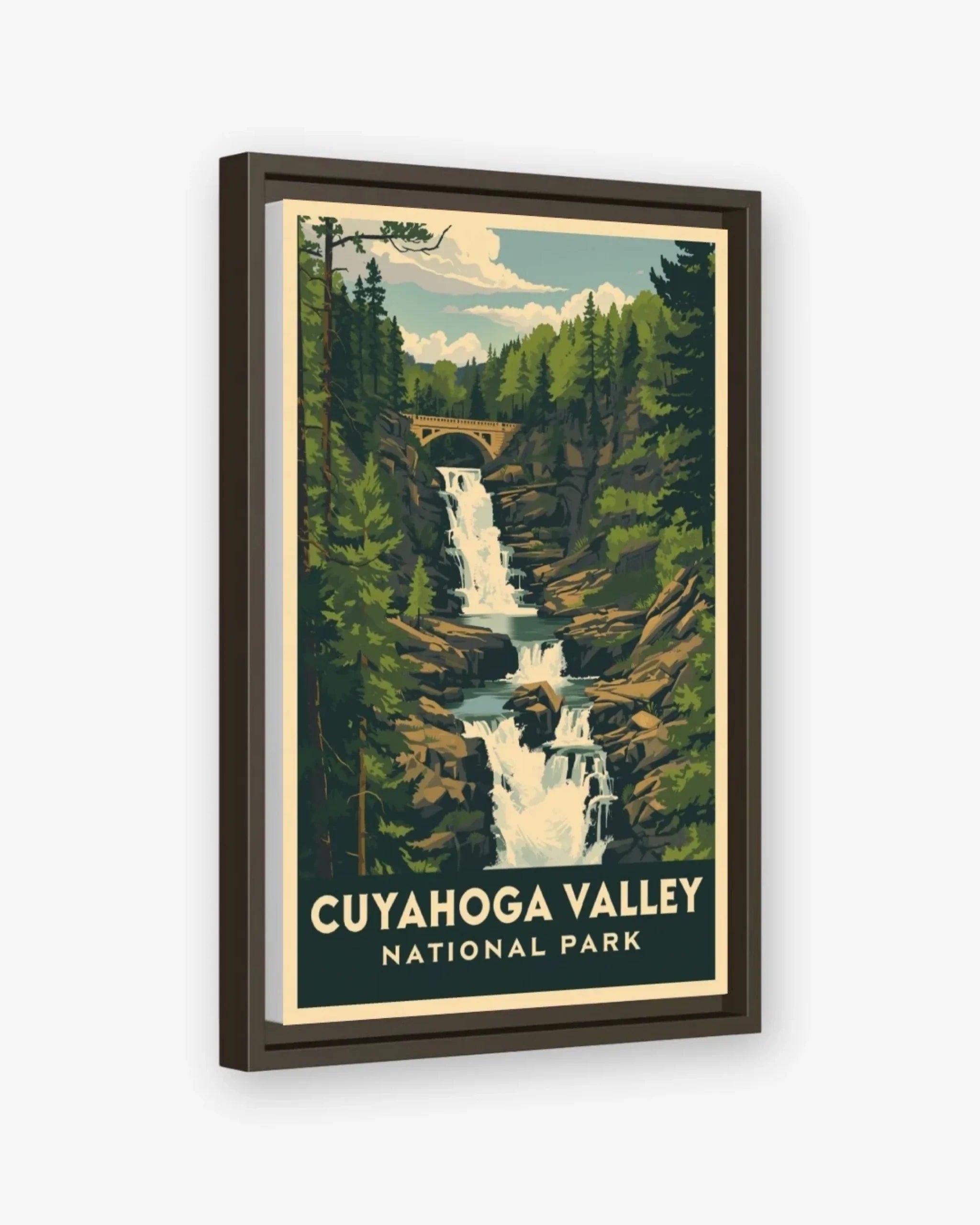 Coyahoga Valley National Park, USA Canva Espresso Frame Nomad Haus