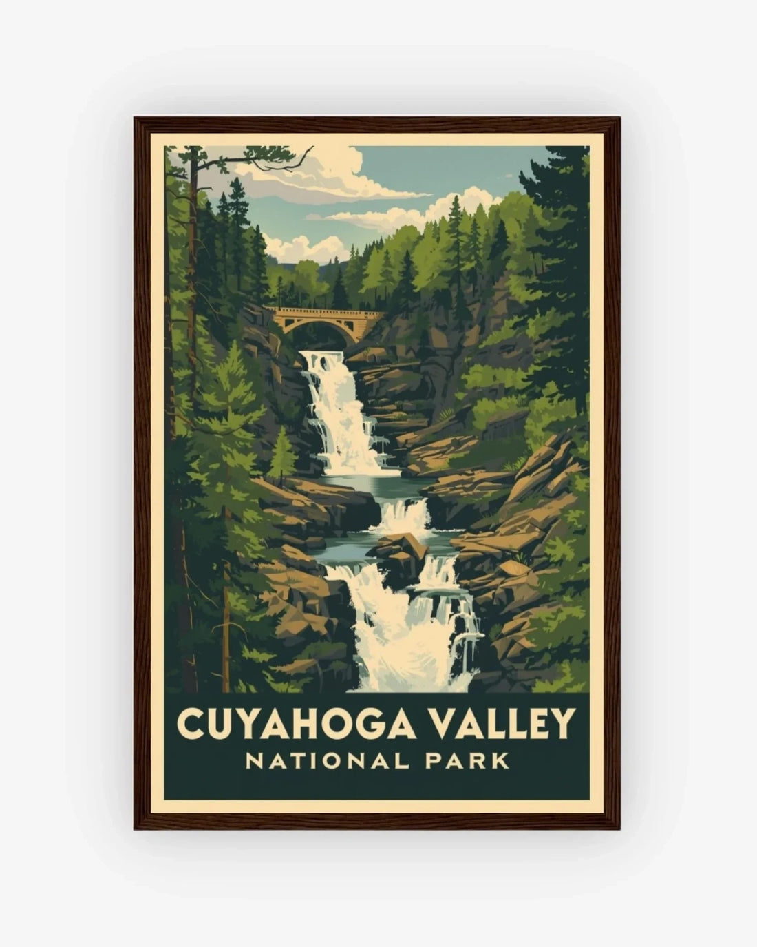 Coyahoga Valley National Park, USA Poster Dark Wood Frame Nomad Haus