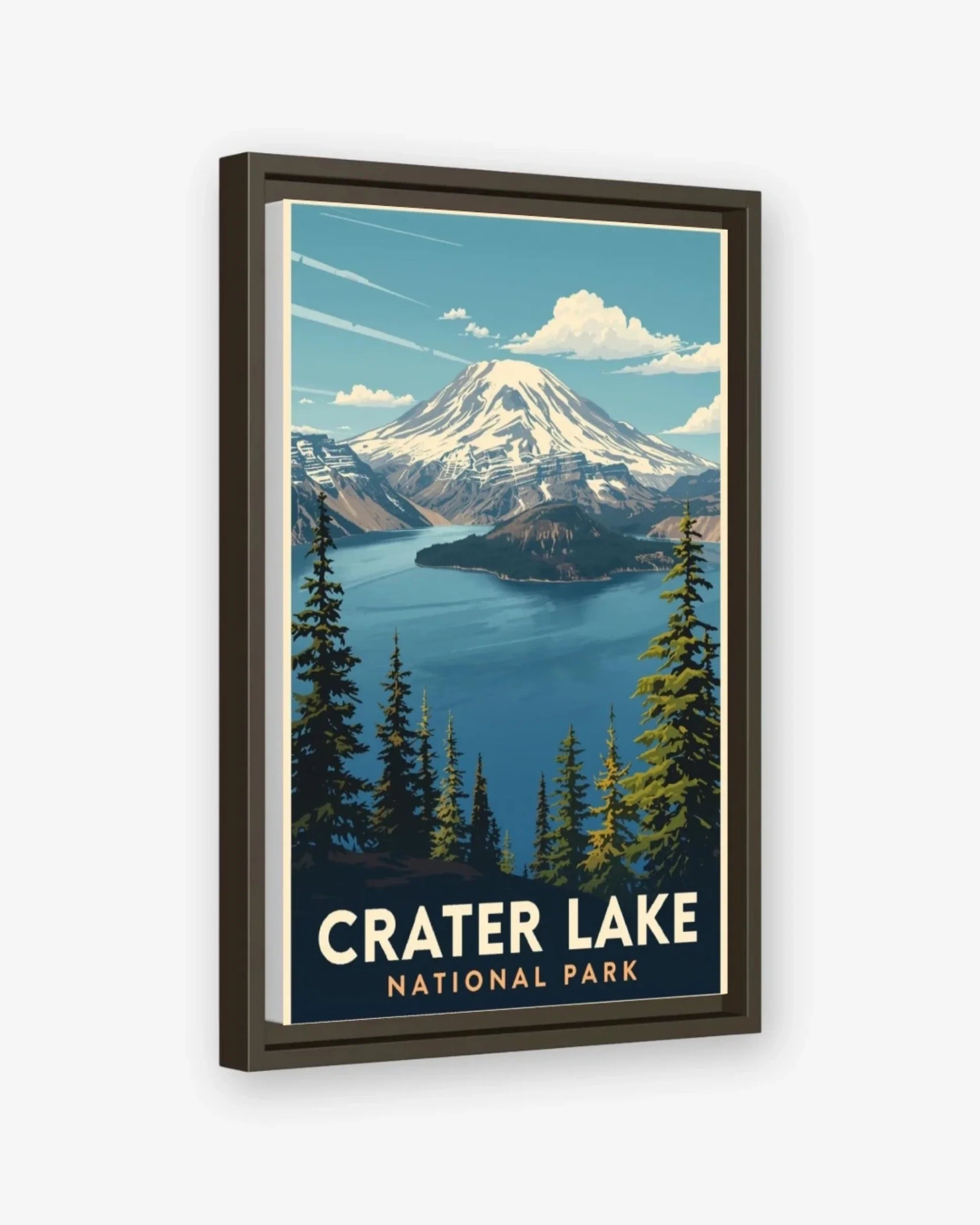 Crater Lake National Park, USA Canva Espresso Frame Nomad Haus