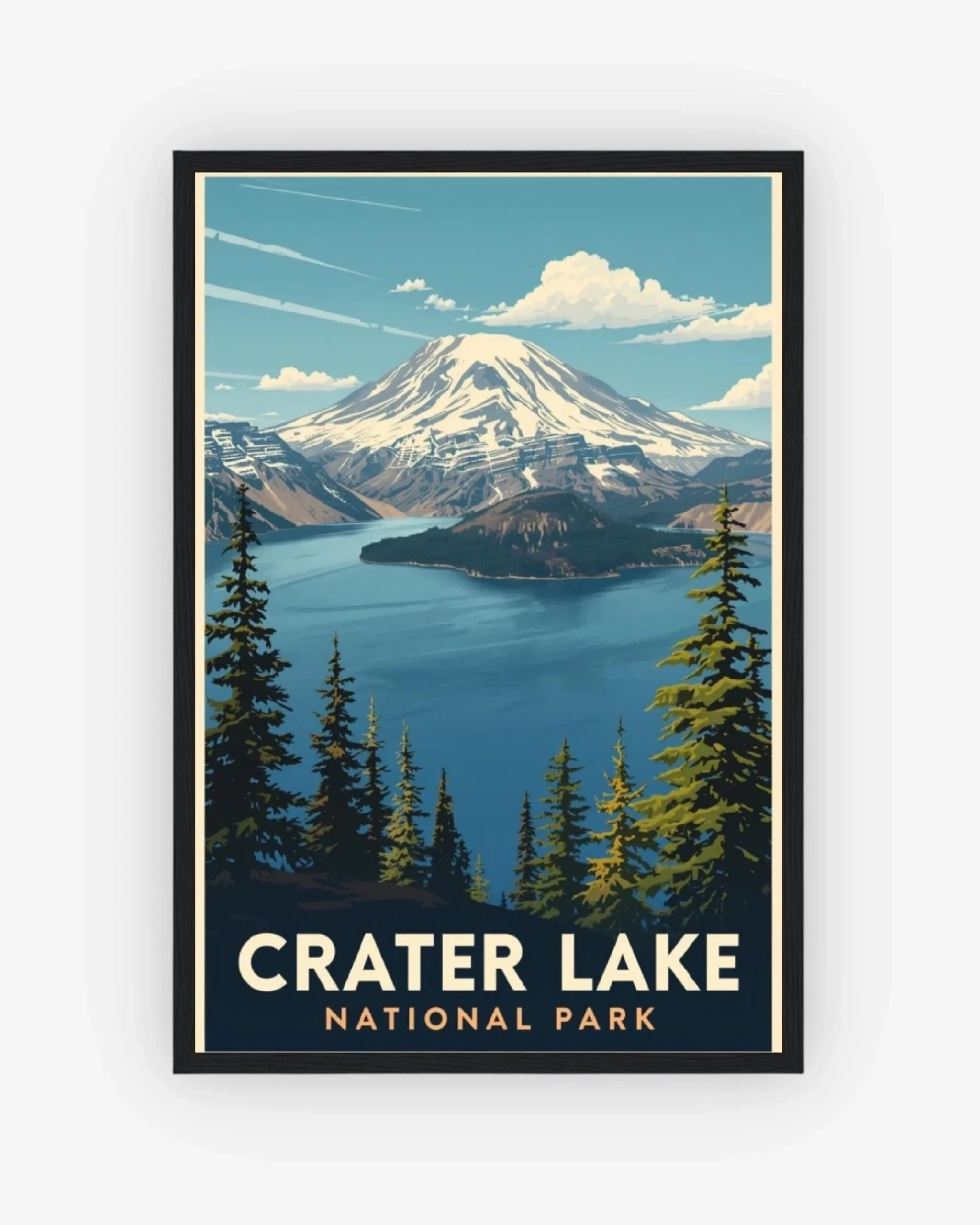 Crater Lake National Park, USA Poster Black Frame Nomad Haus