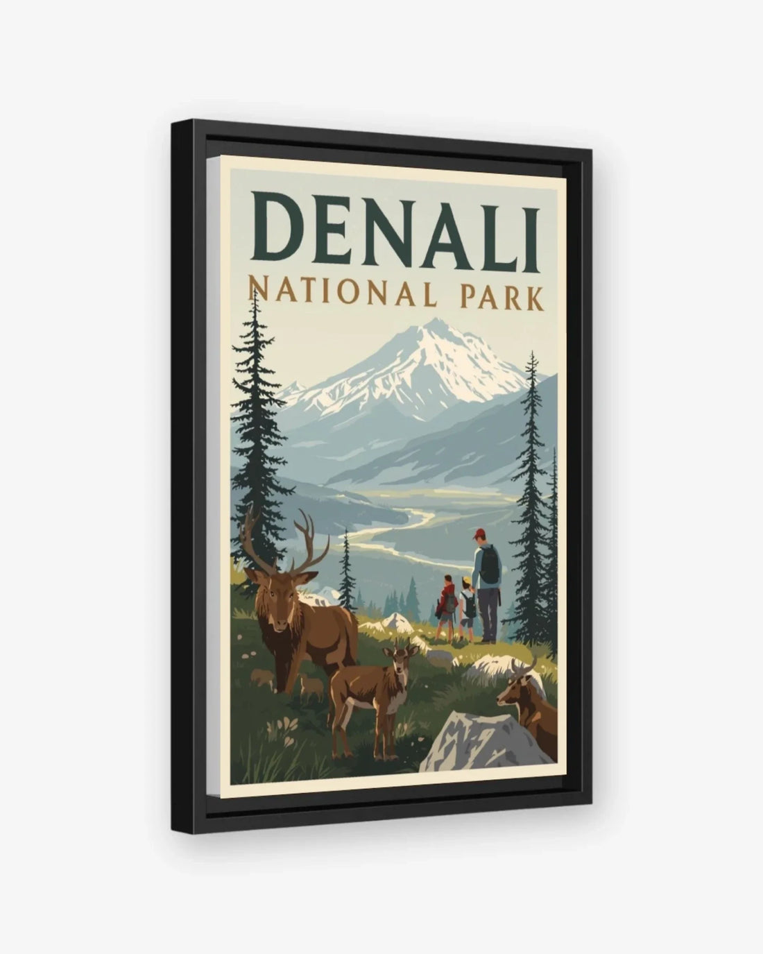 Denali National Park, USA Canvas Black Frame Nomad Haus