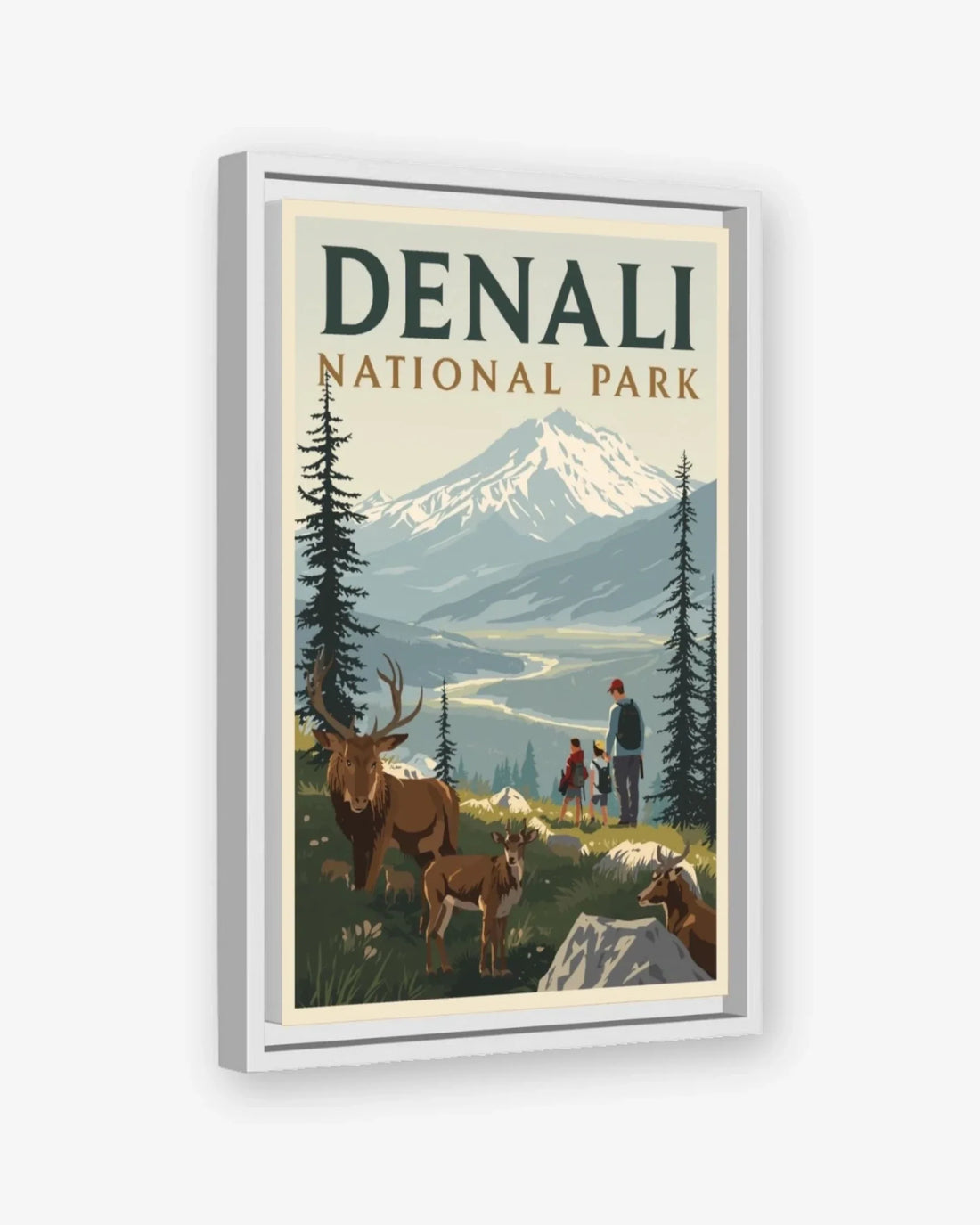 Denali National Park, USA Canvas White Frame Nomad Haus