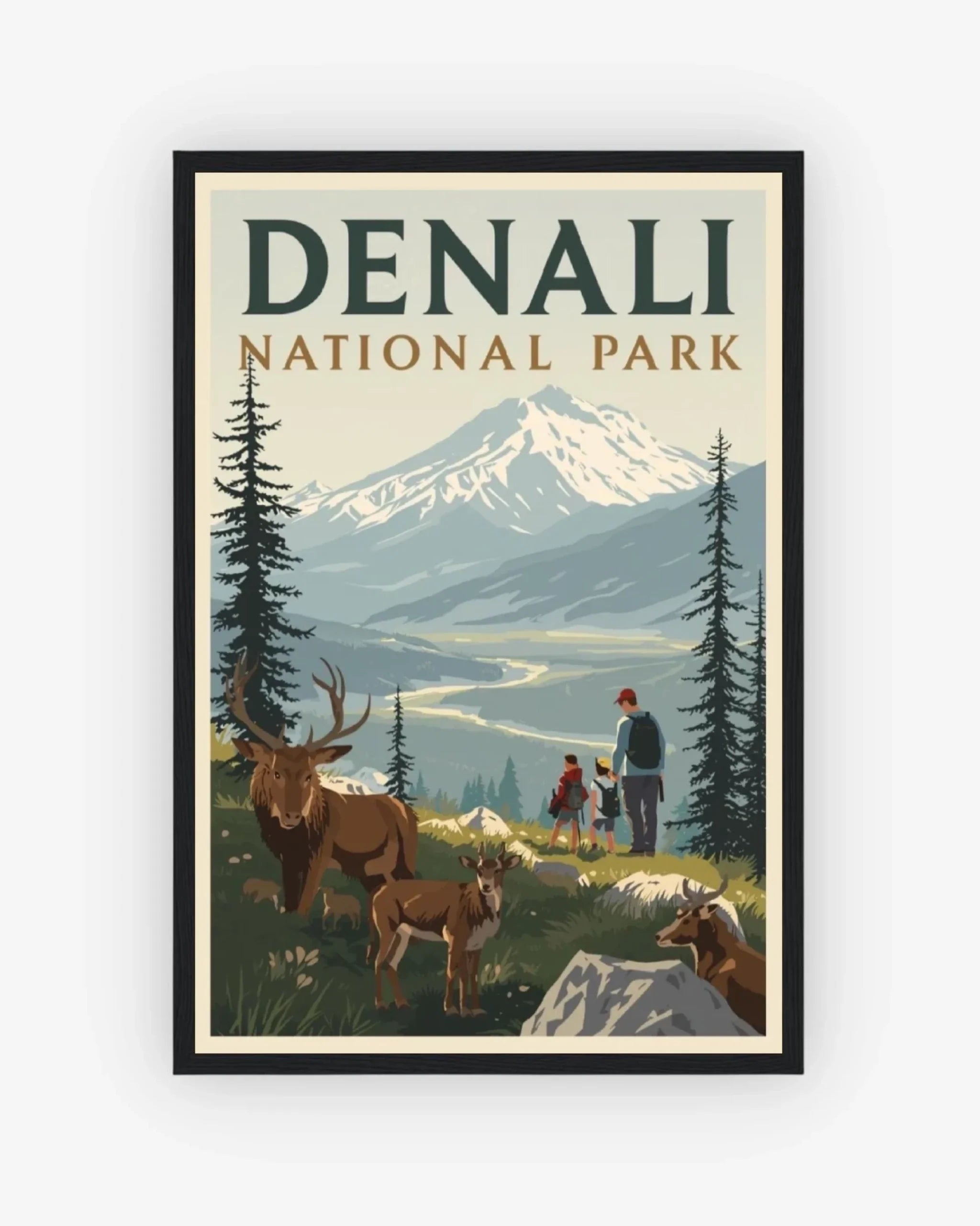 Denali National Park, USA Poster Black Frame Nomad Haus