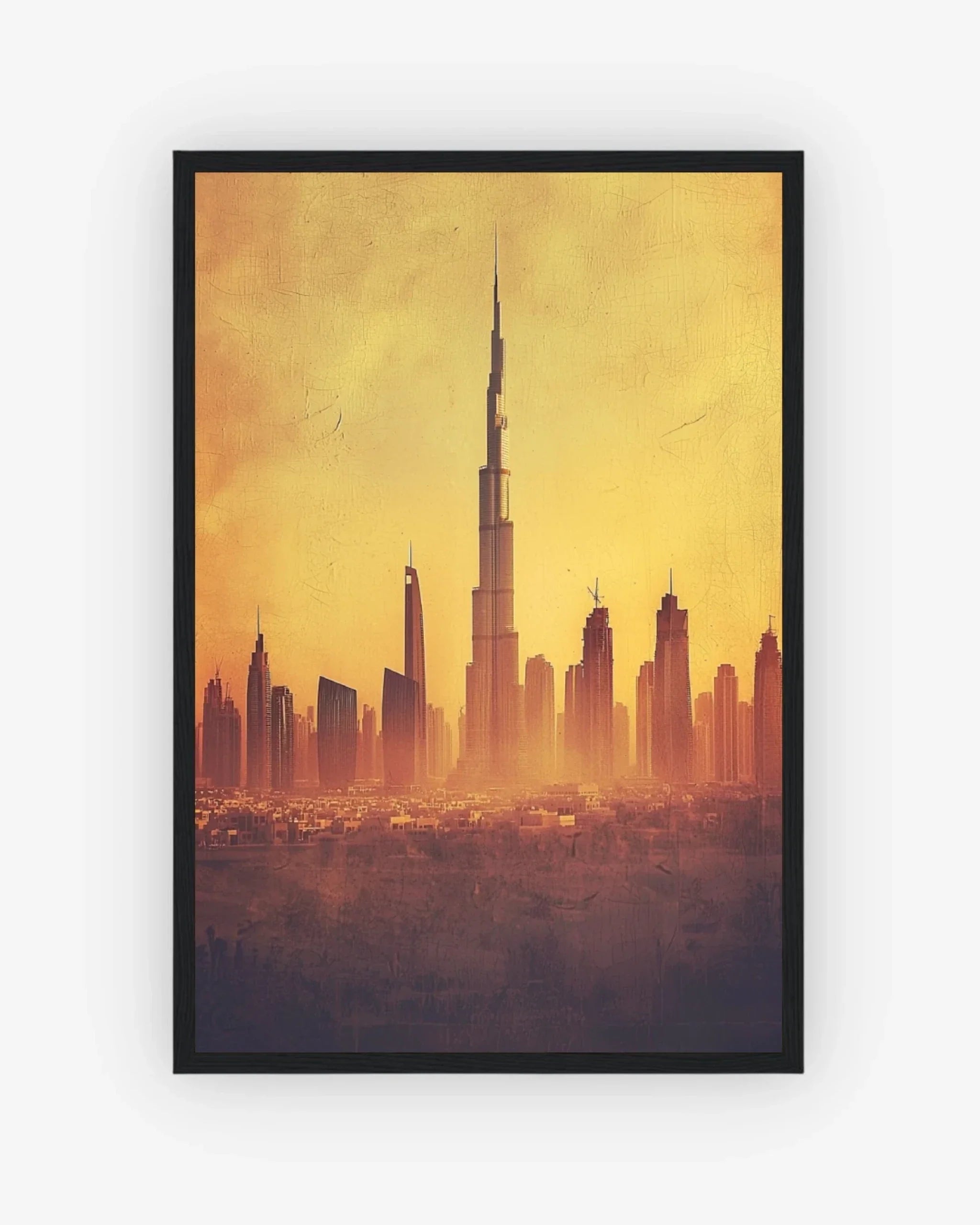 Dubai Horizon Poster Black Frame Nomad Haus