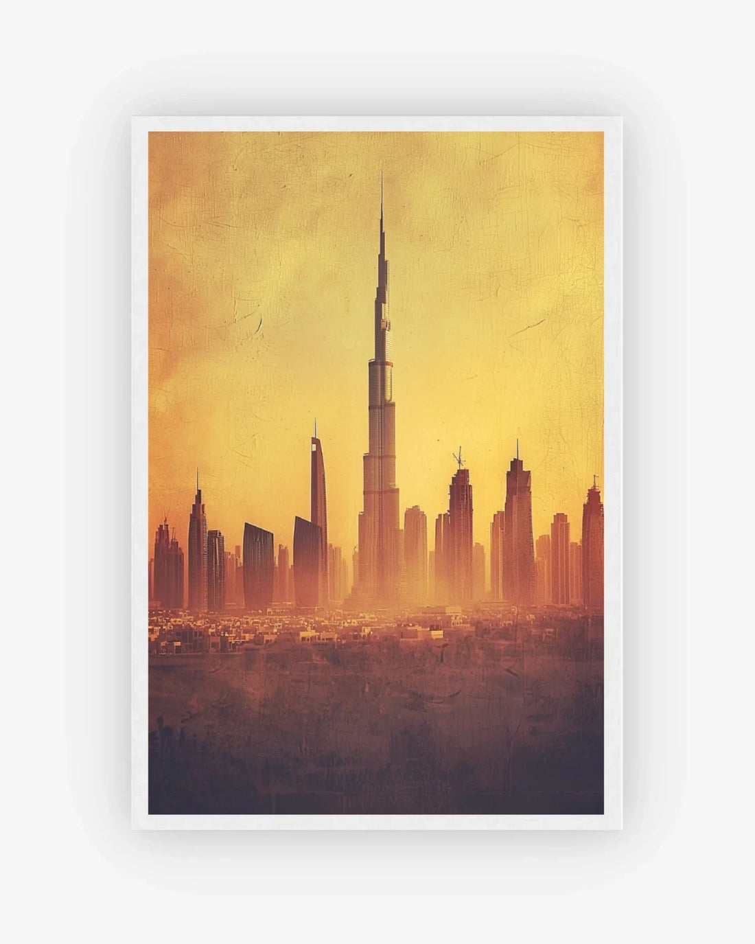 Dubai Horizon Poster White Frame Nomad Haus