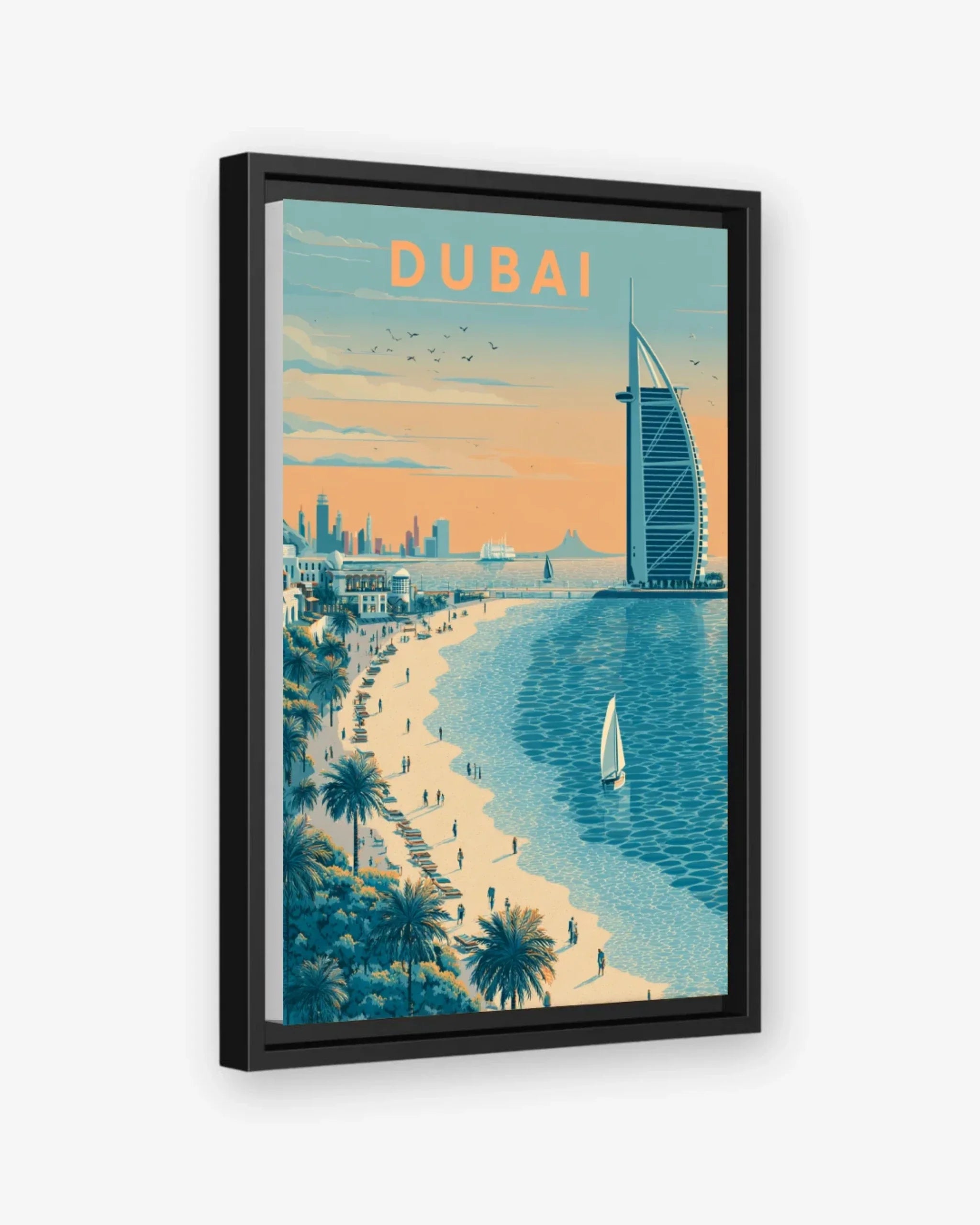 Dubai, United Arab Emirates Canvas Black Frame Nomad Haus
